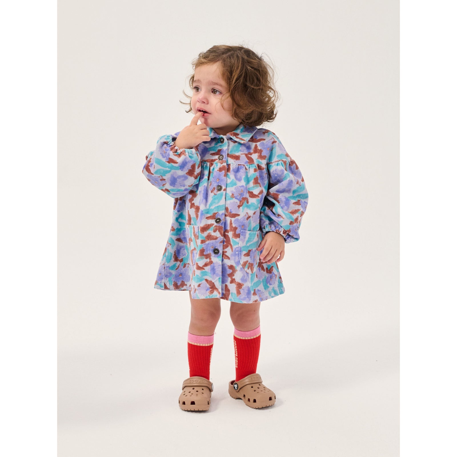 Bobo Choses Watercolor All Over Woven Dress, All About Monsters collection