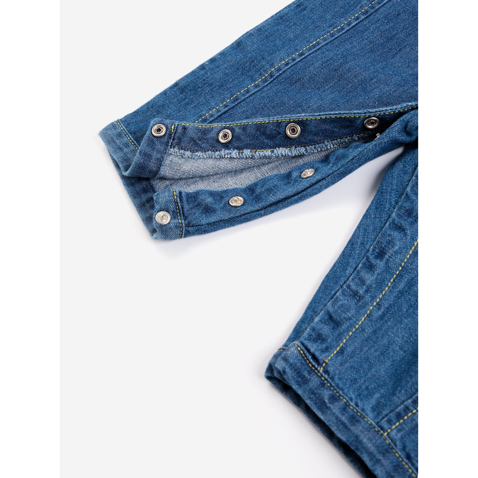 Bobo Choses Booo Bo Choses Tag Denim Overall, All About Monsters collection, view 5