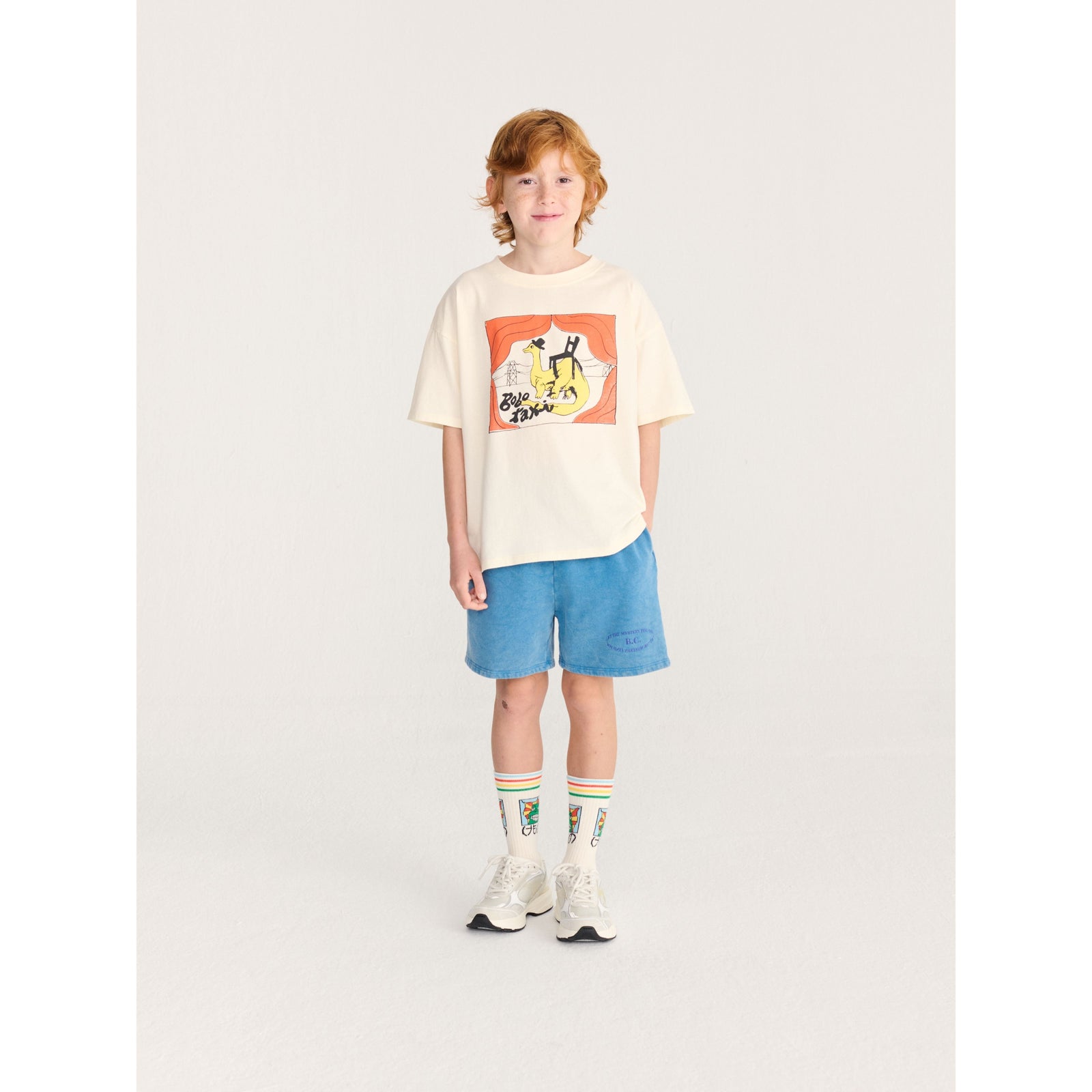 Bobo Choses Taxi Saurus T-Shirt, All About Monsters collection, view 3