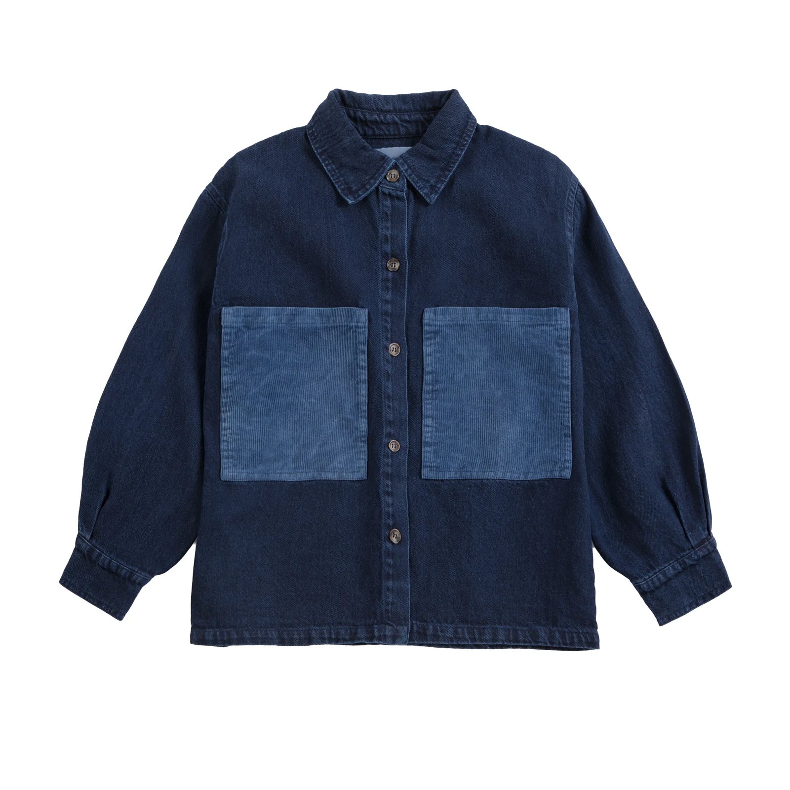 Bobo Choses Booo Bo Choses Tag Denim Shirt, All About Monsters collection
