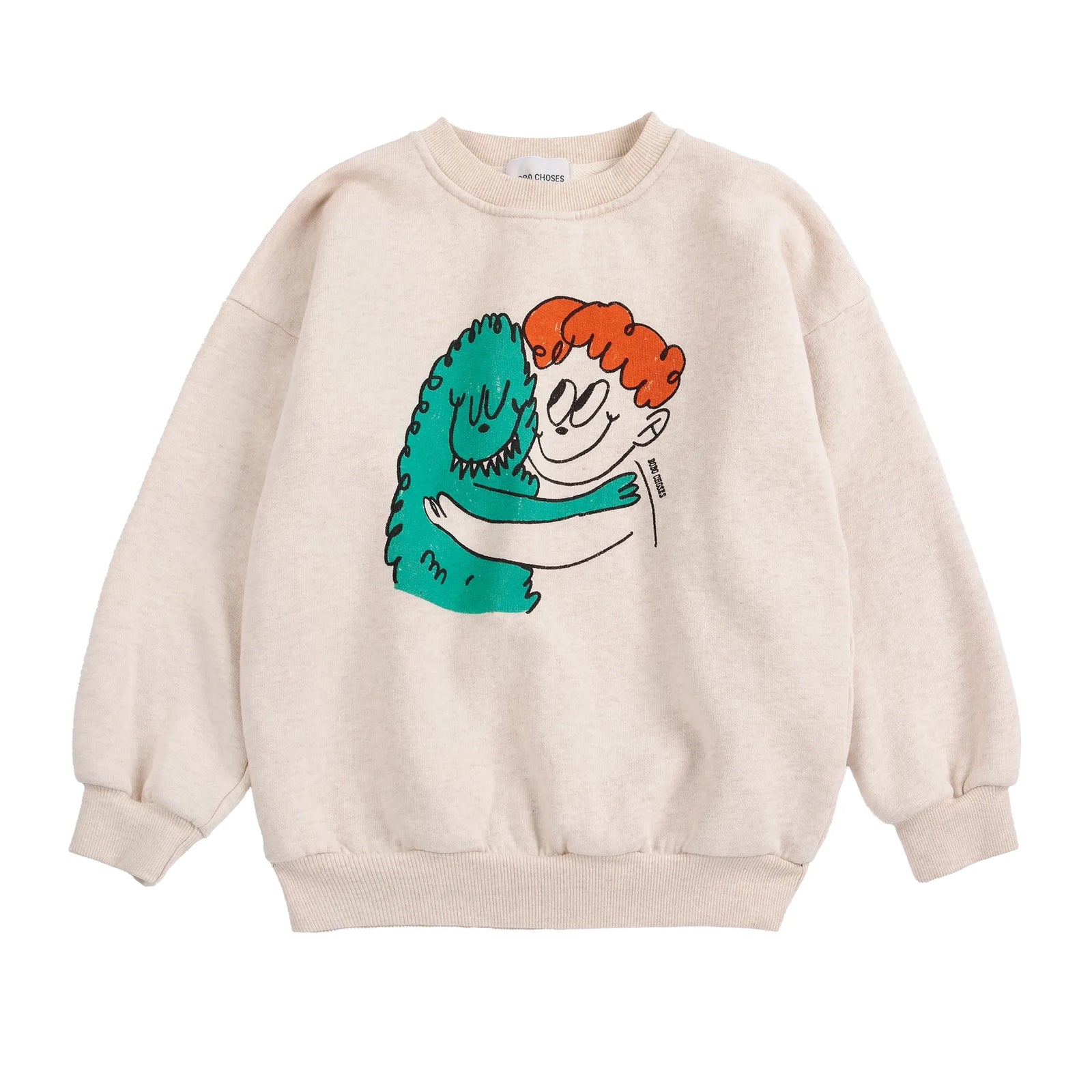 Bobo Choses Hug Hairy Monster Sweatshirt, All About Monsters collection