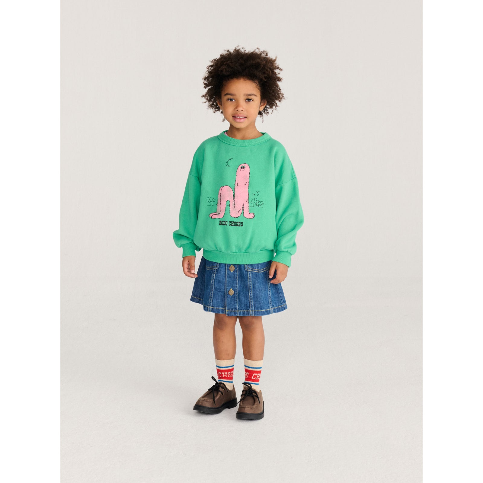 Bobo Choses Long Puff Sweatshirt, All About Monsters collection, view 3