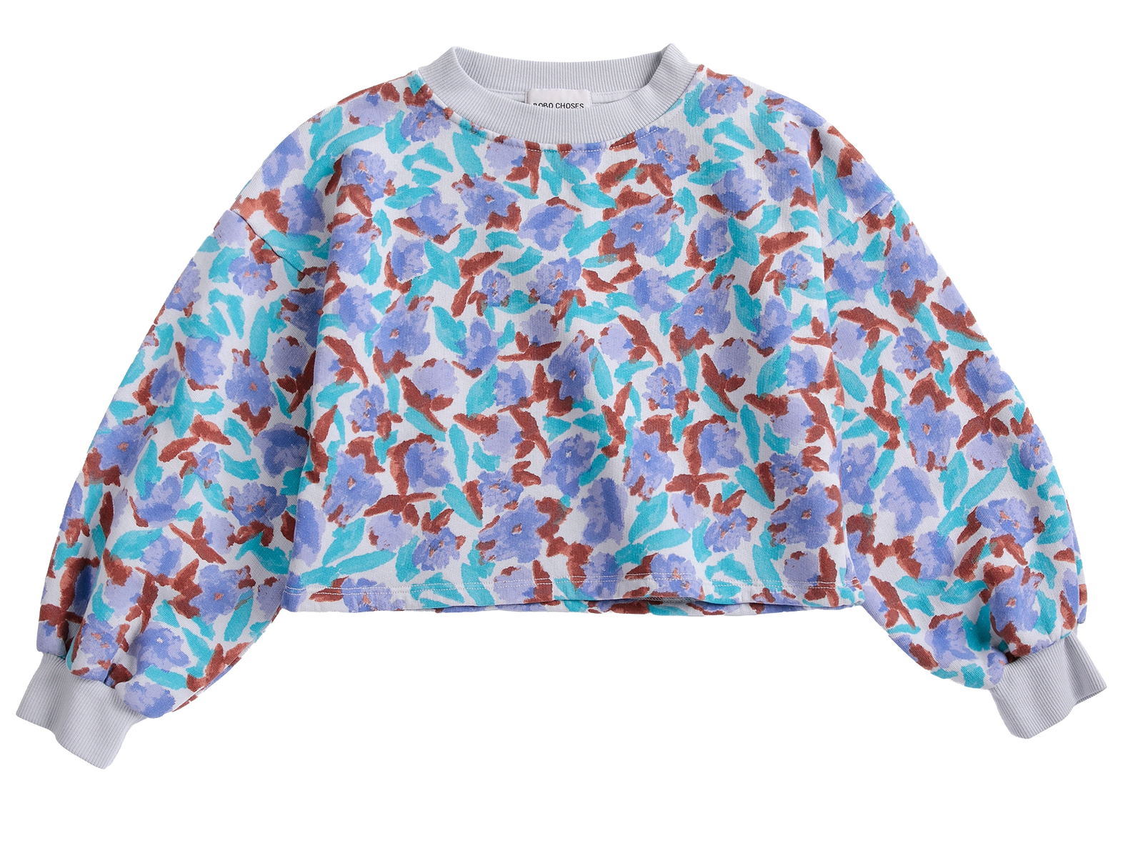 Watercolor All Over Cropped Sweatshirt