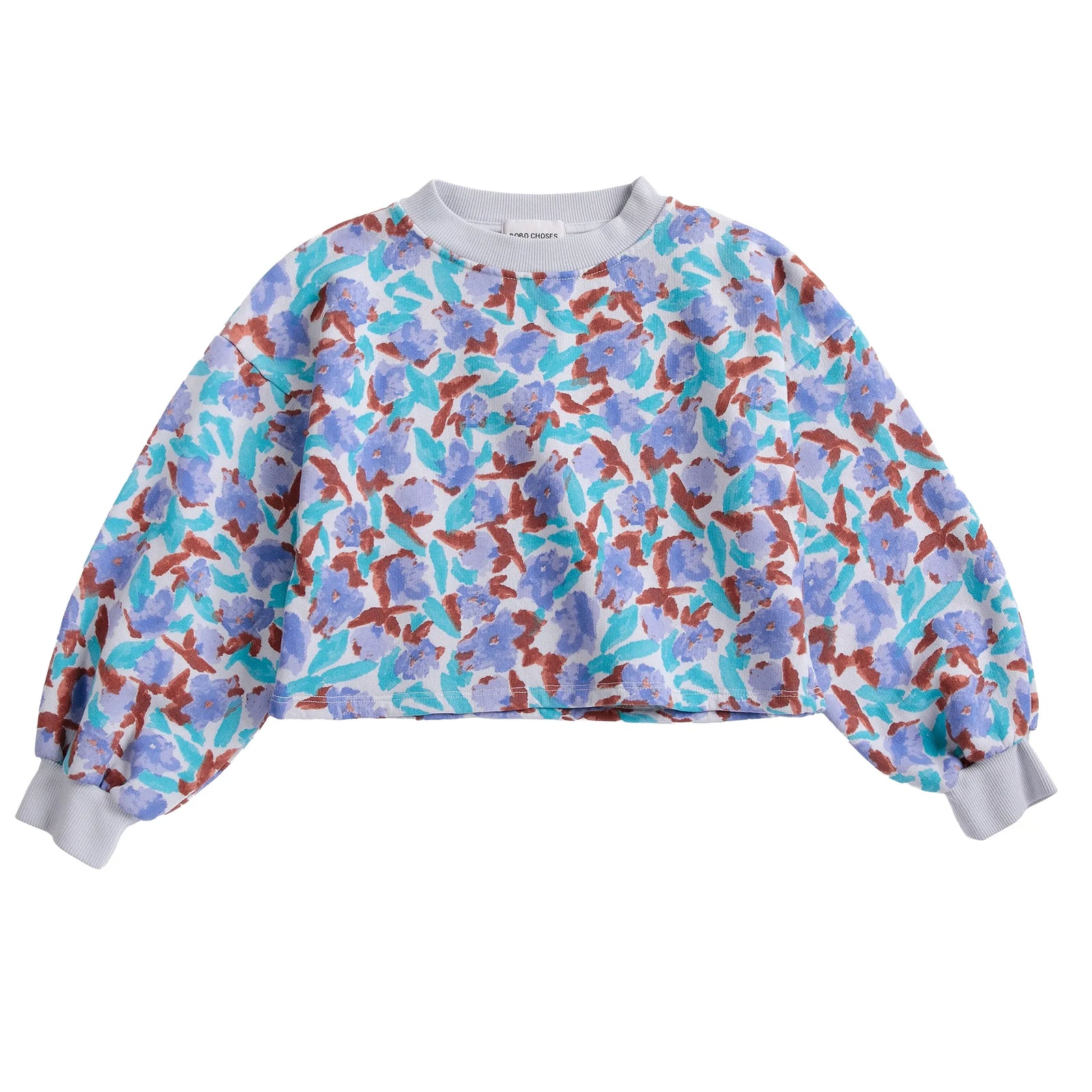 Watercolor All Over Cropped Sweatshirt