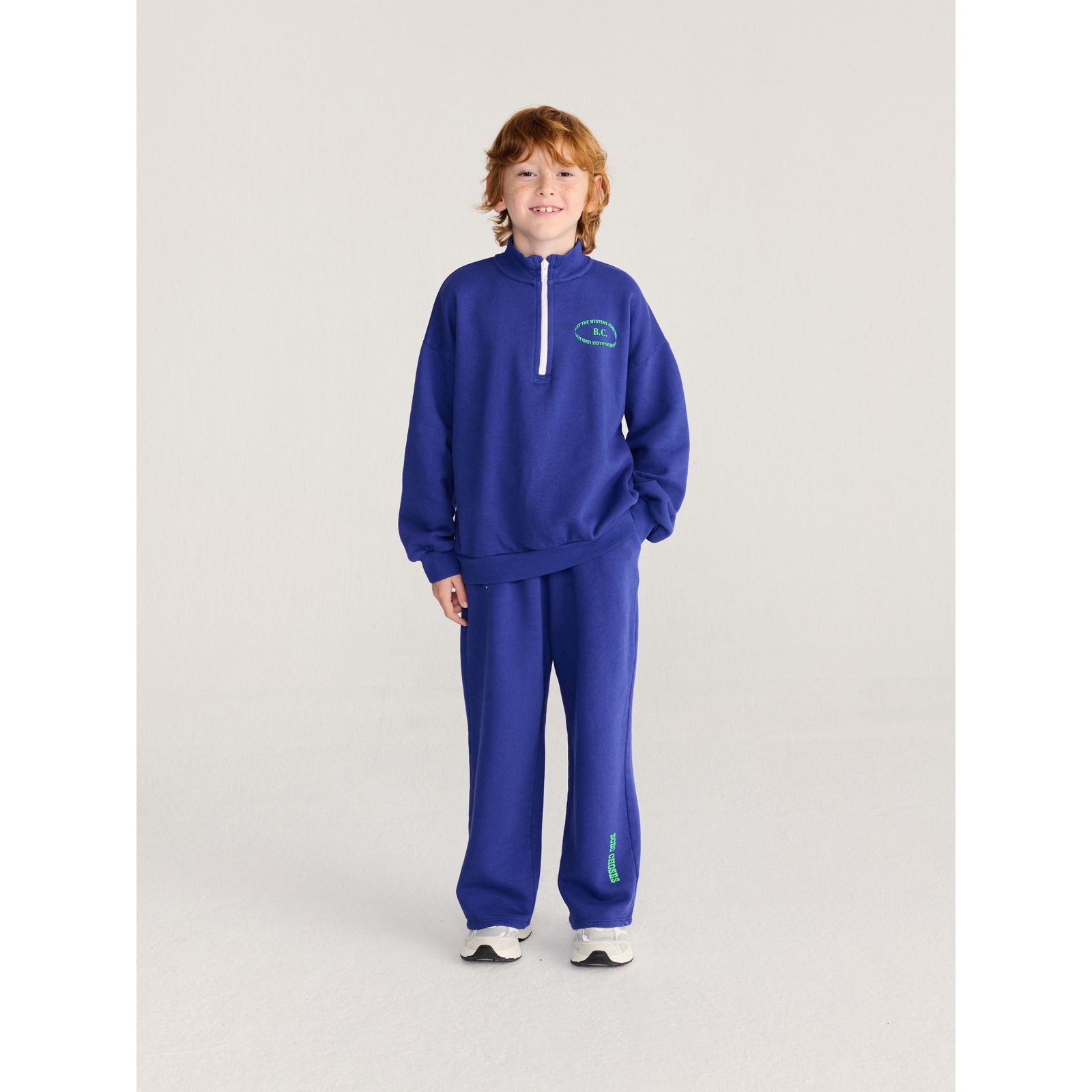 Bobo Choses Straight Jogging Pants, All About Monsters collection, view 2