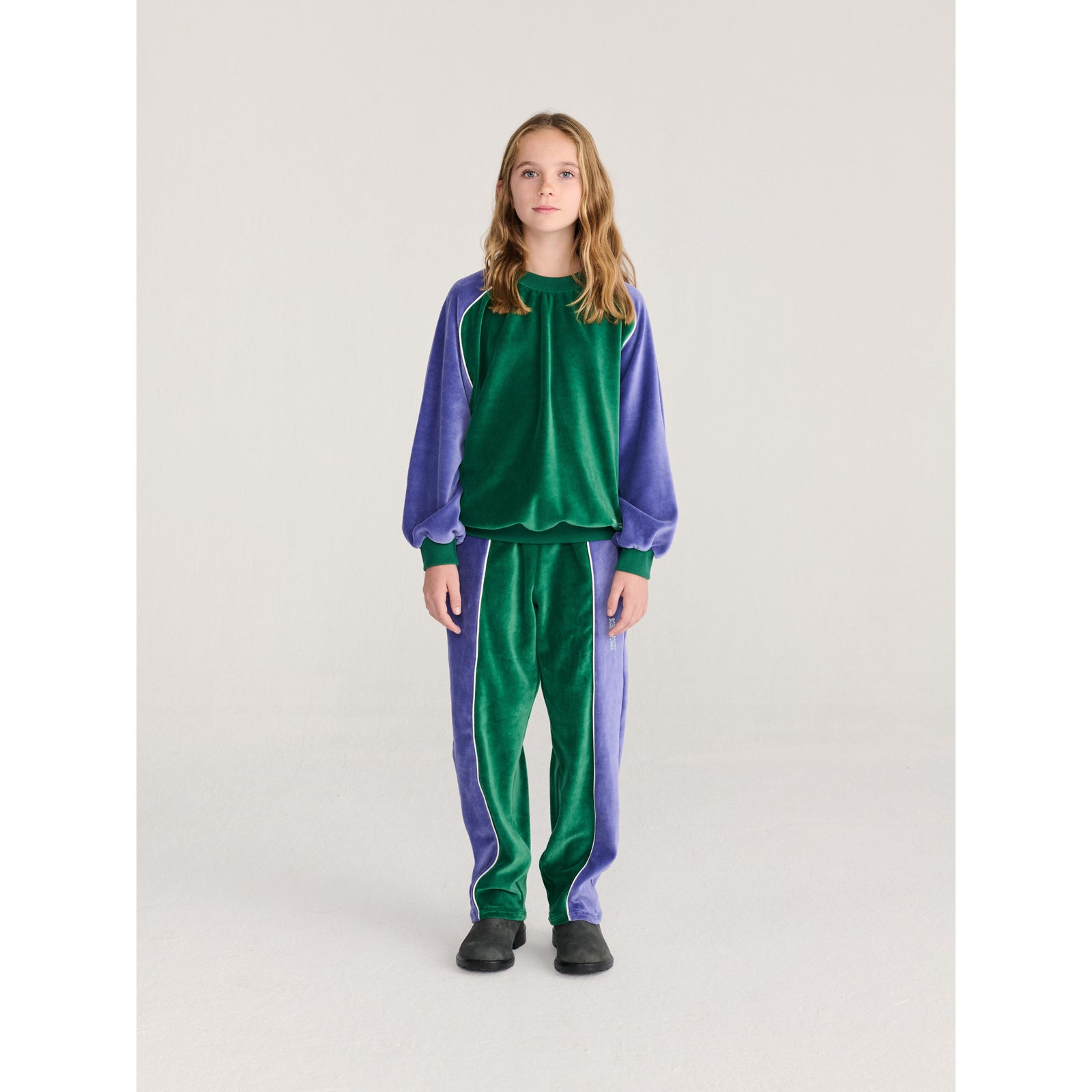 Color Block Terry Cloth Jogging Pants