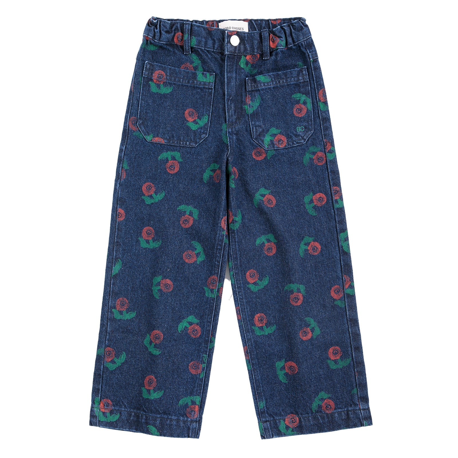 Stamp Bloom All Over Denim Pants