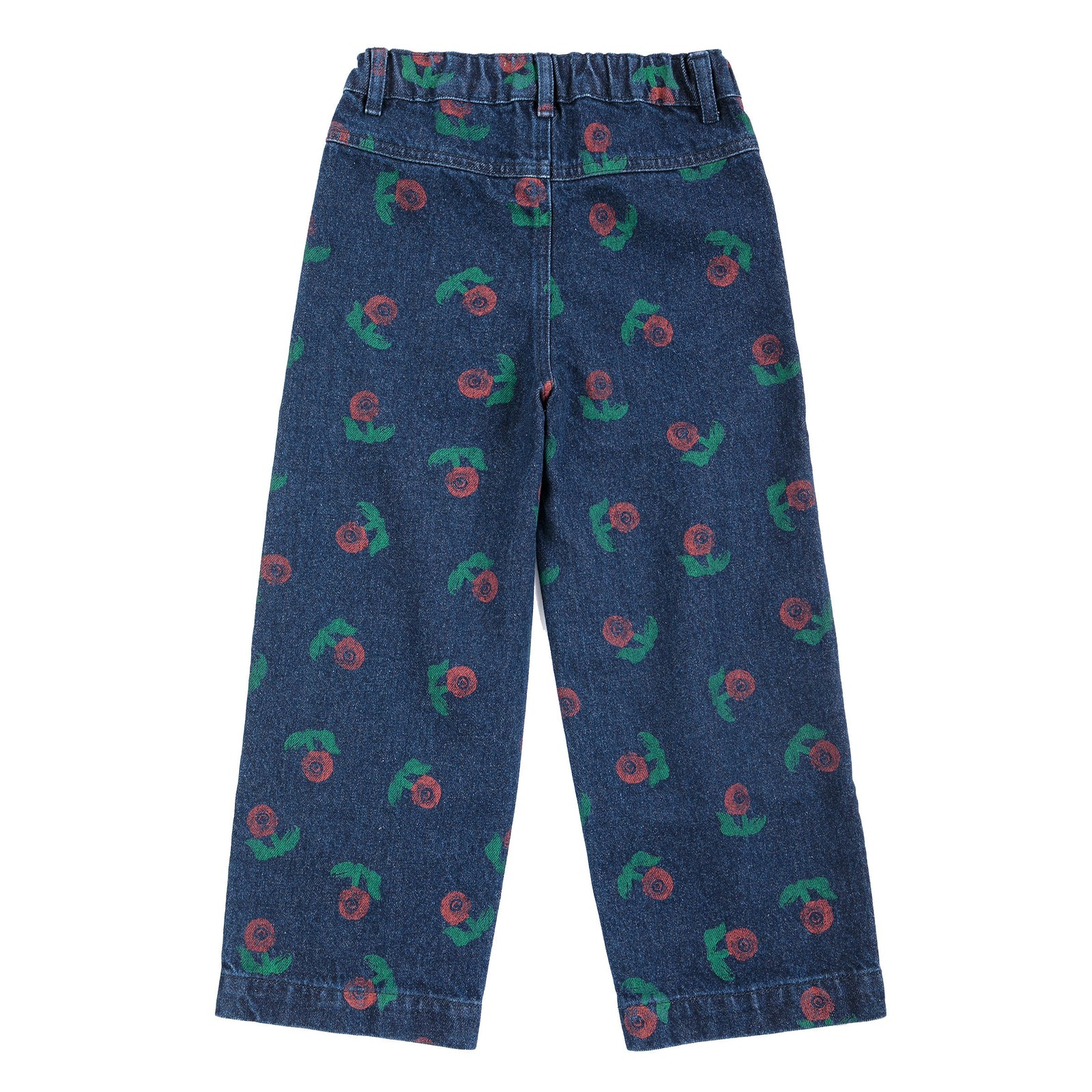 Stamp Bloom All Over Denim Pants