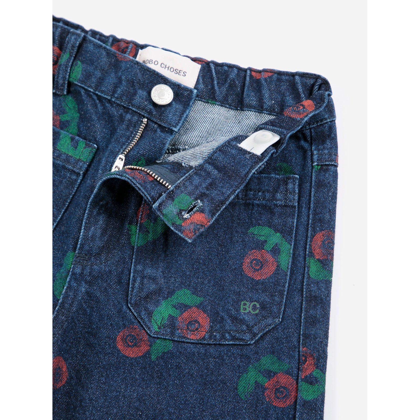 Stamp Bloom All Over Denim Pants