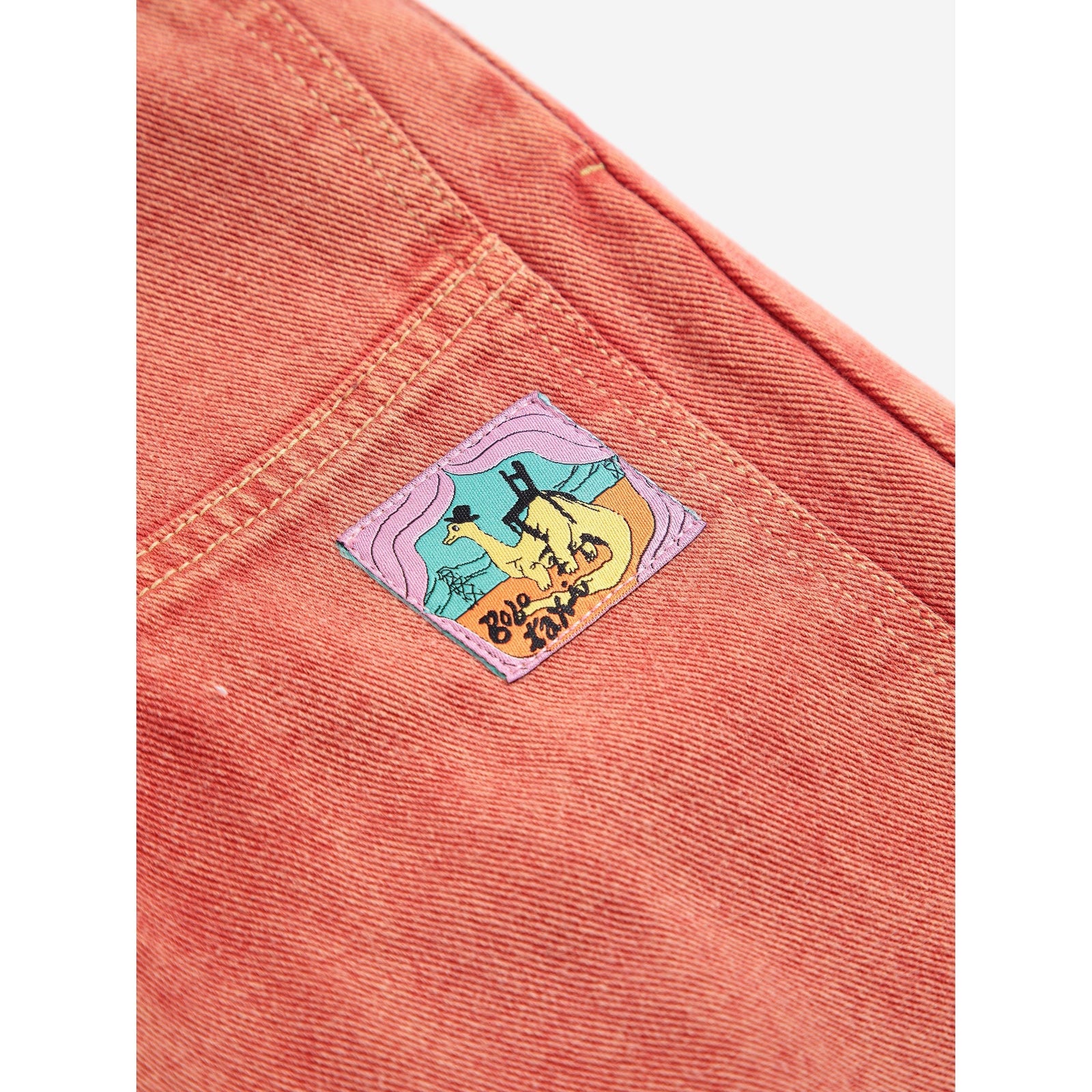 Bobo Choses Taxi Saurus Tag Twill Pants, All About Monsters collection, view 3