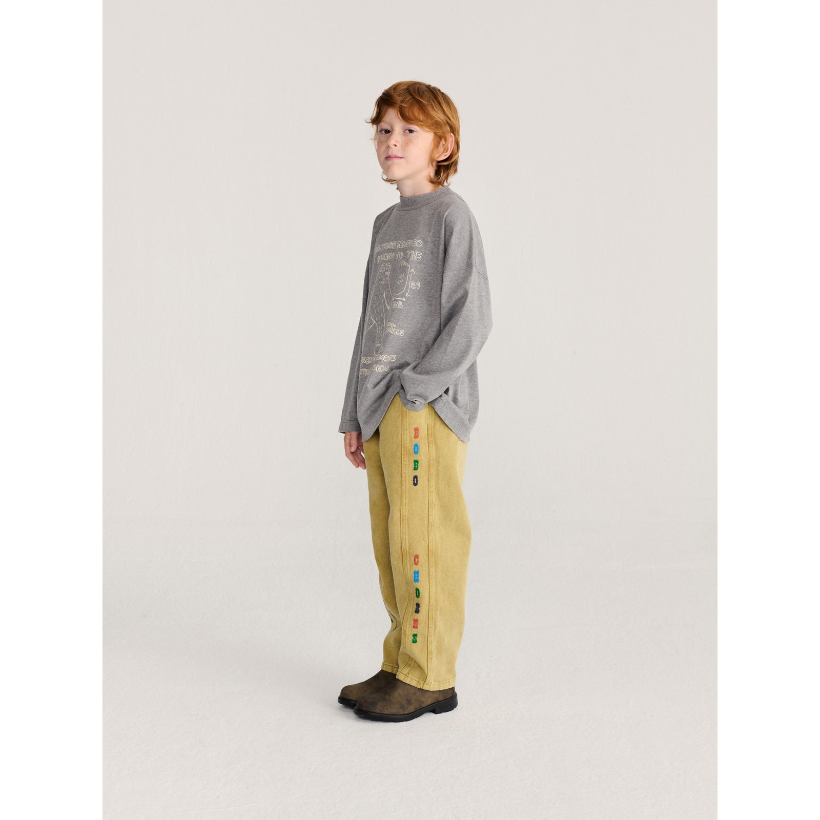 Bobo Choses Twill Pants, All About Monsters collection, view 5