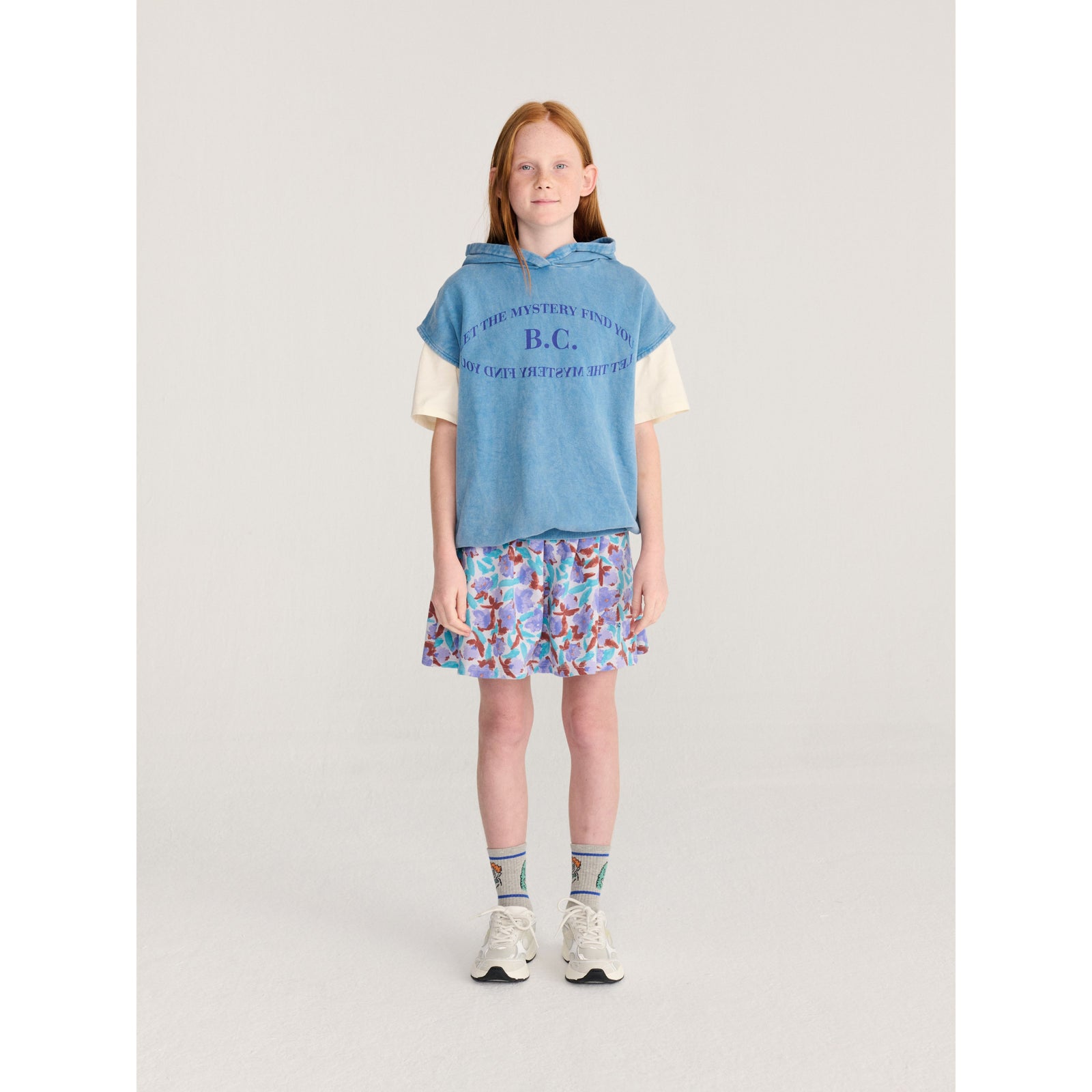 Watercolor All Over Fleece Skirt