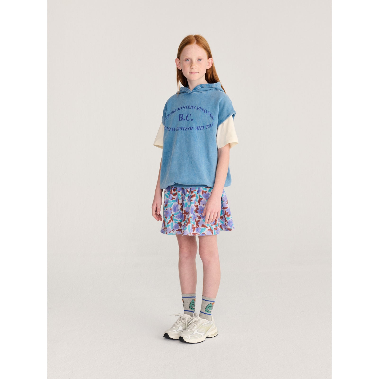 Watercolor All Over Fleece Skirt