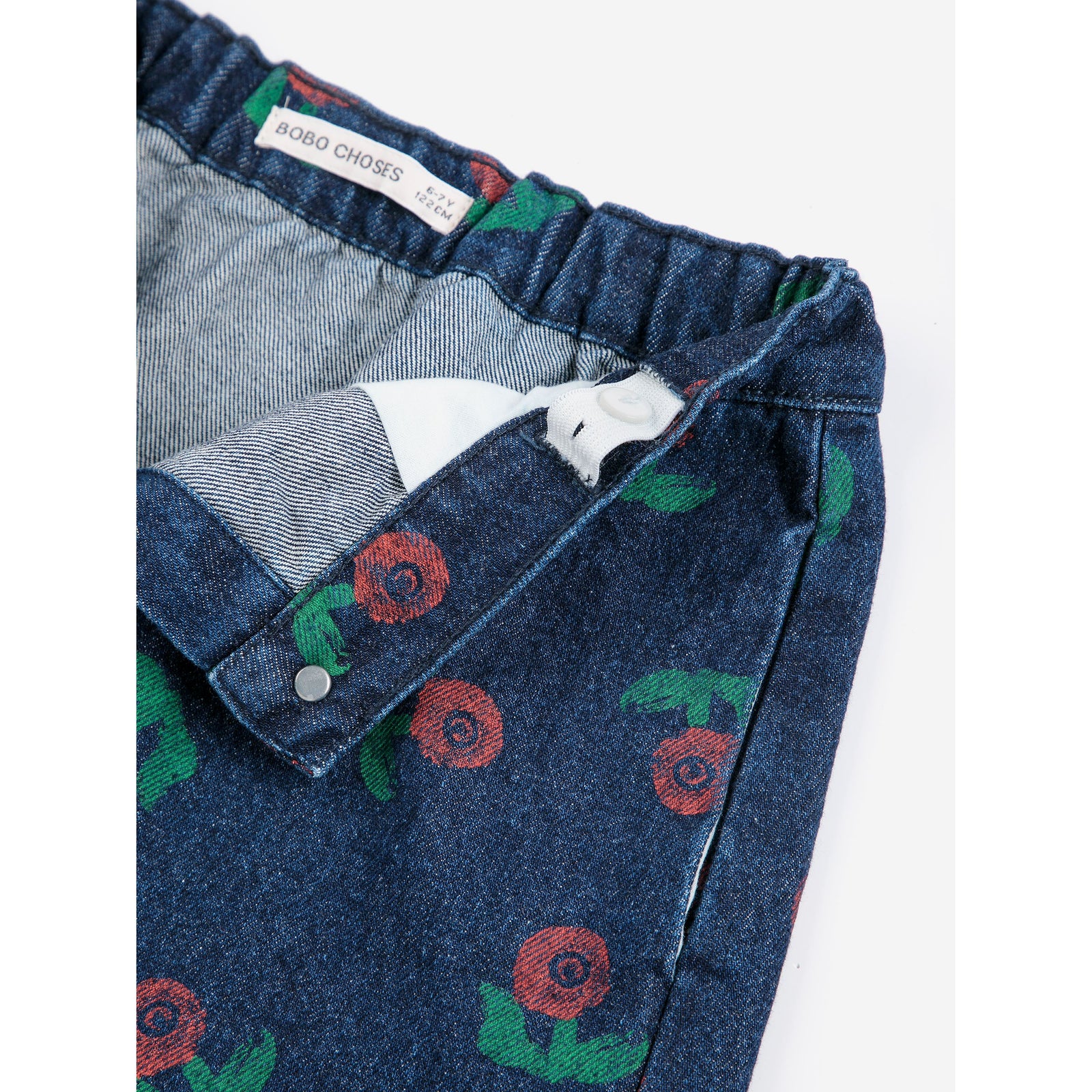 Stamp Bloom All Over Denim Skirt