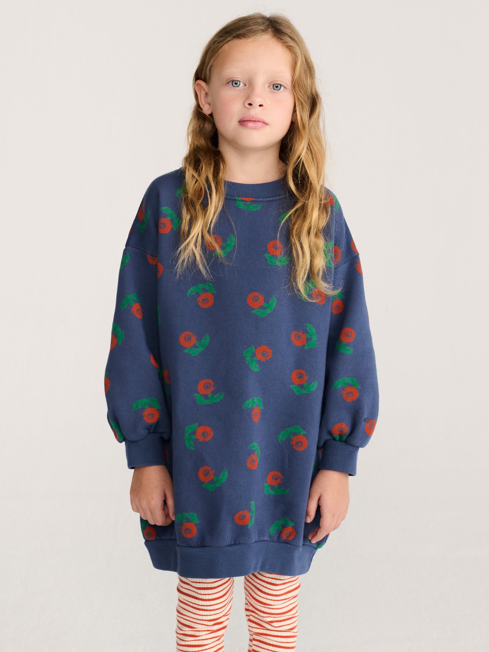 Stamp Bloom All Over Sweatshirt Dress