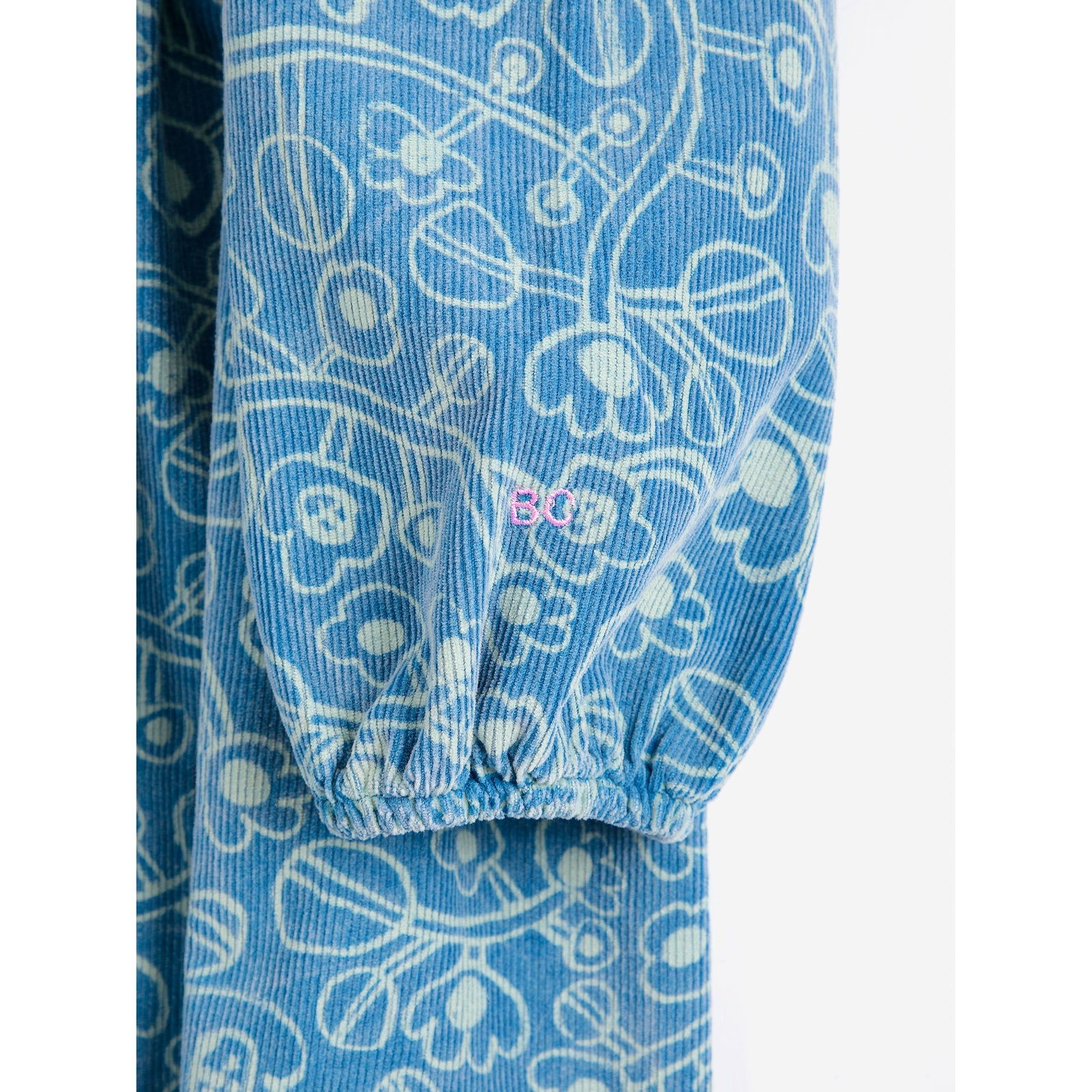 Sketchy Flowers All Over Corduroy Dress