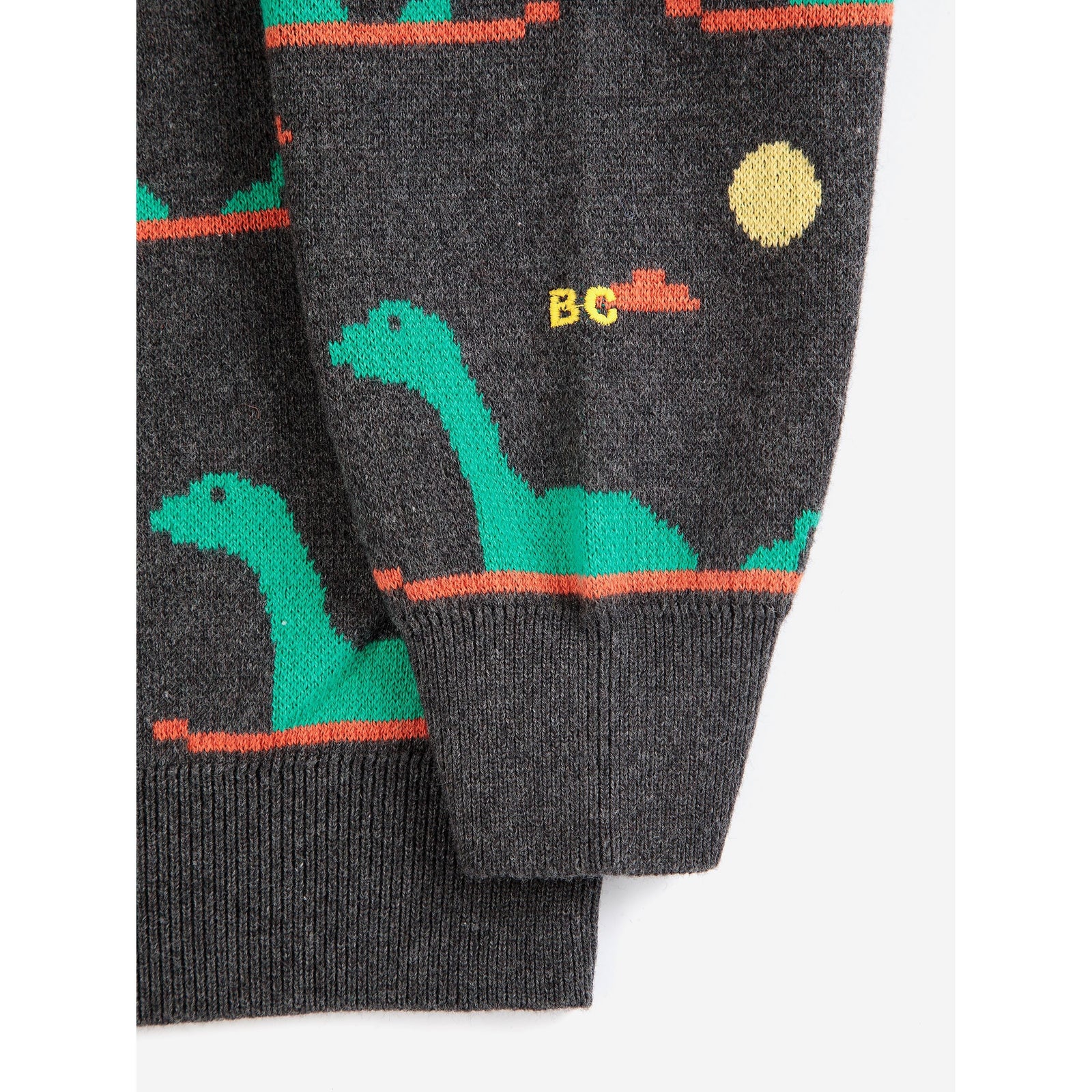 Bobo Choses Lake Monster All Over Jacquard Jumper, All About Monsters collection, view 3
