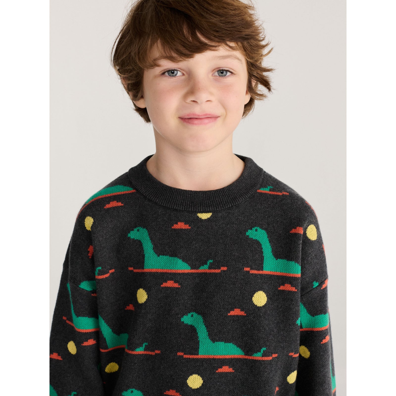 Bobo Choses Lake Monster All Over Jacquard Jumper, All About Monsters collection, view 2