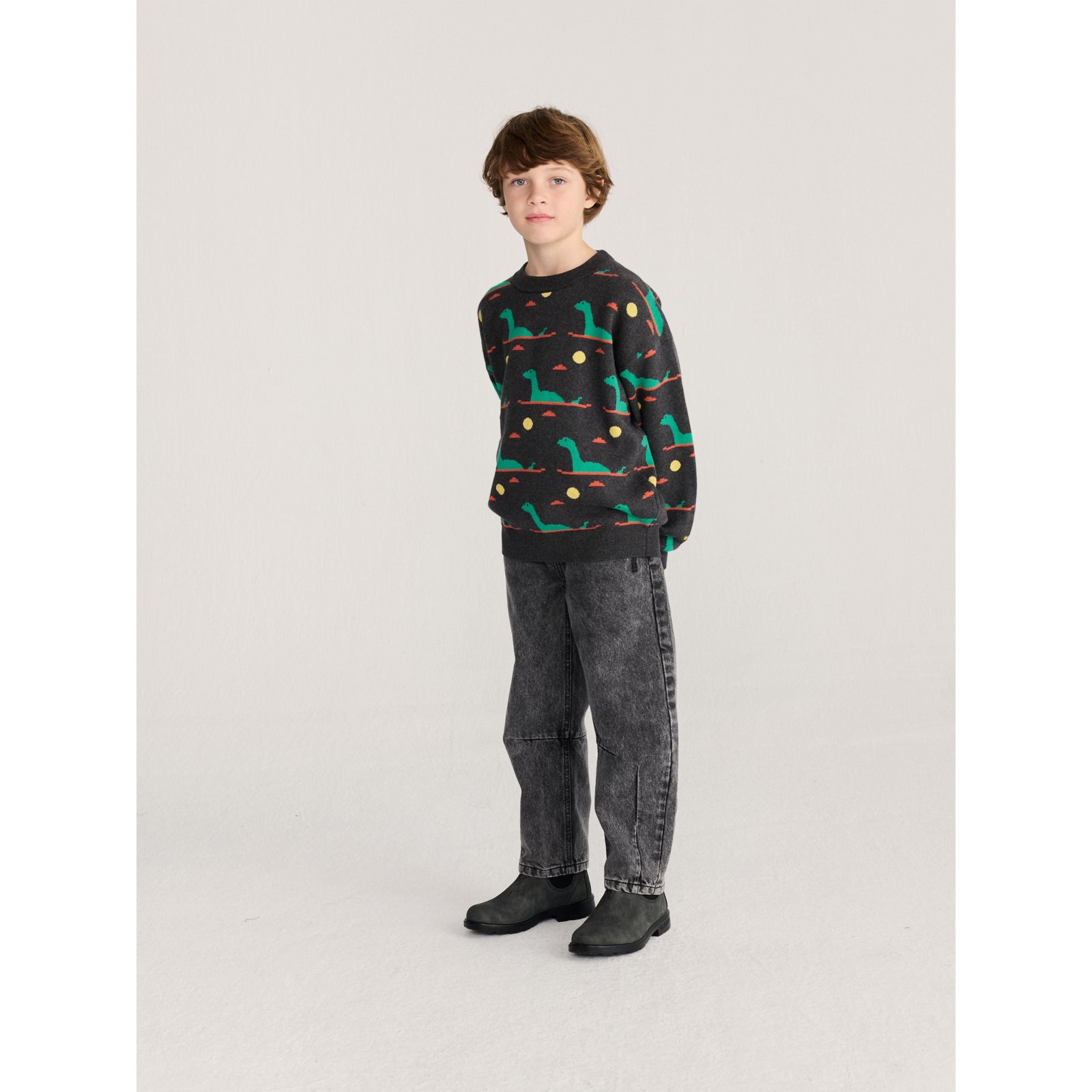 Bobo Choses Lake Monster All Over Jacquard Jumper, All About Monsters collection, view 5