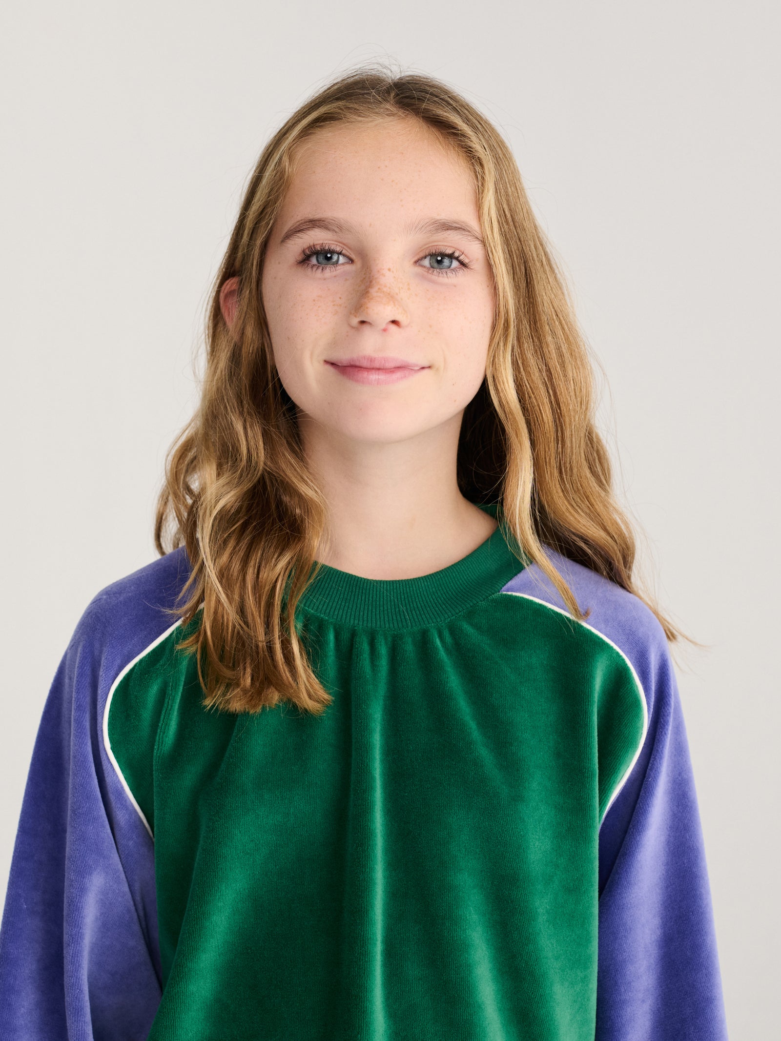 Color Block Terry Cloth Sweatshirt