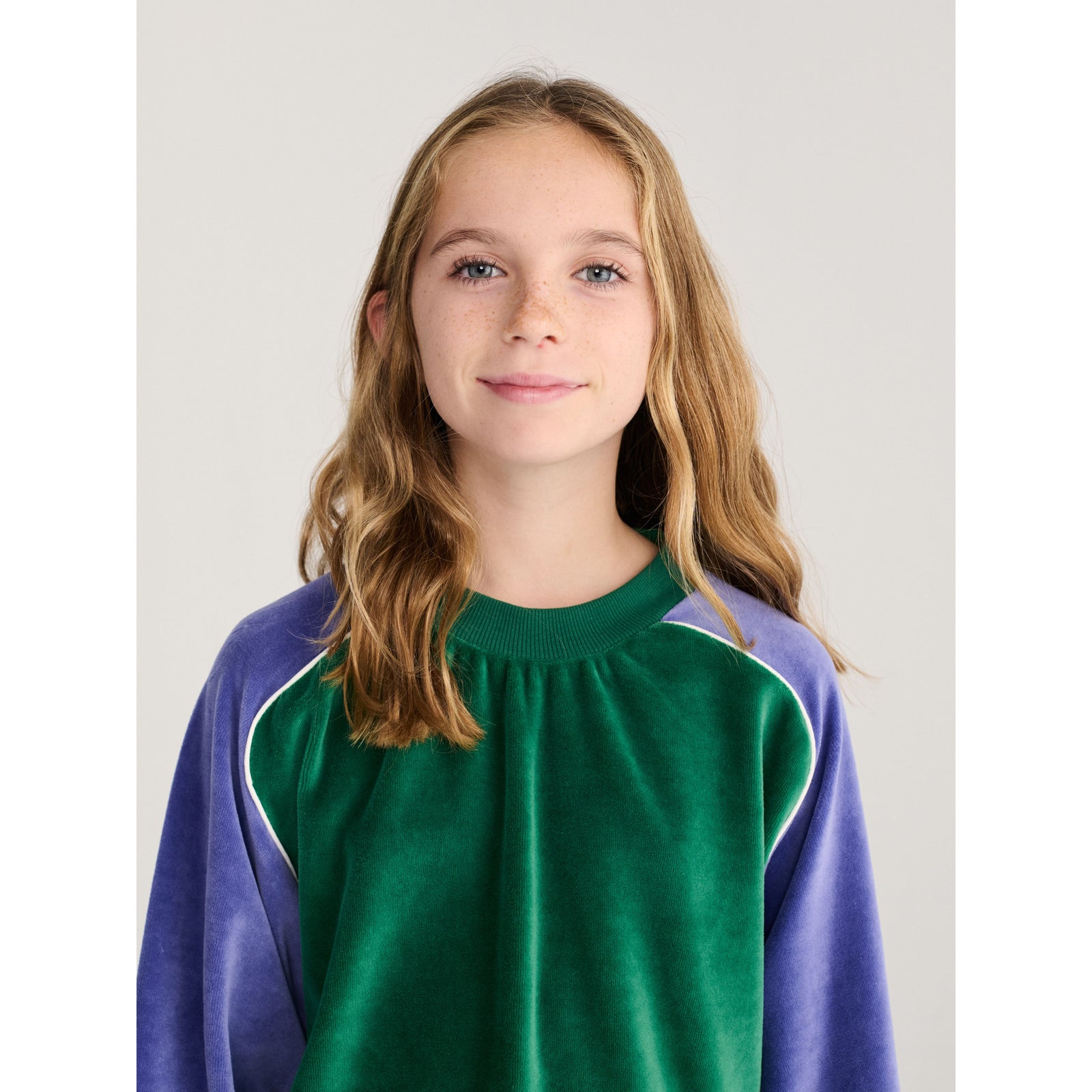Color Block Terry Cloth Sweatshirt