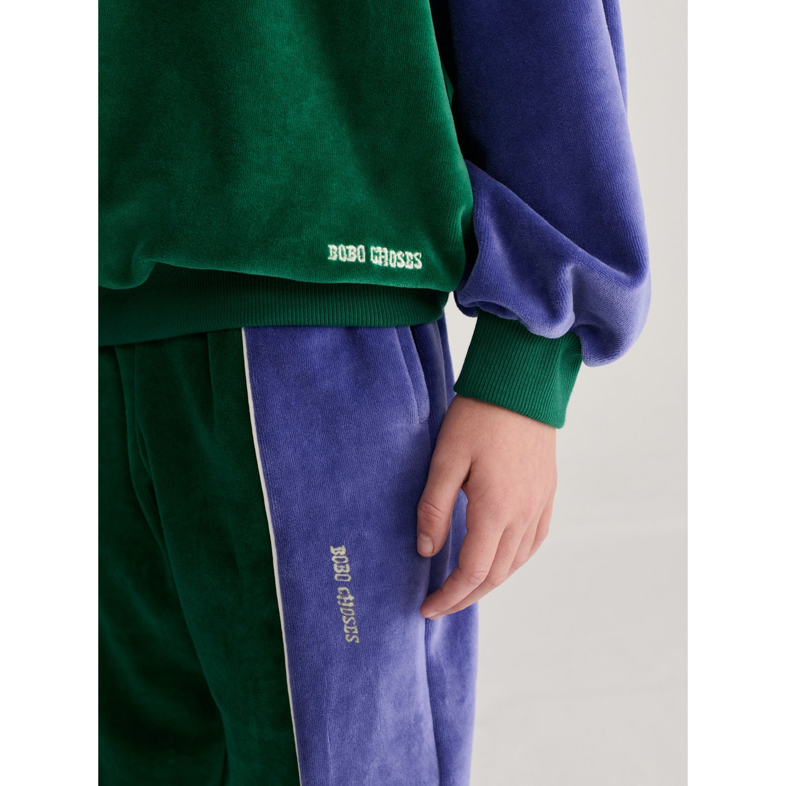 Color Block Terry Cloth Sweatshirt