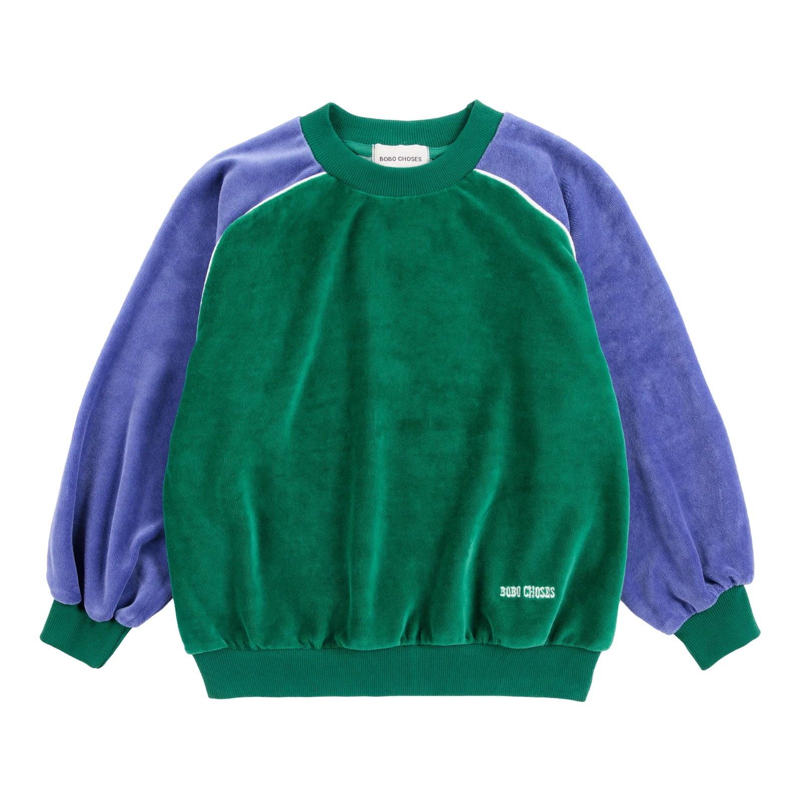Color Block Terry Cloth Sweatshirt