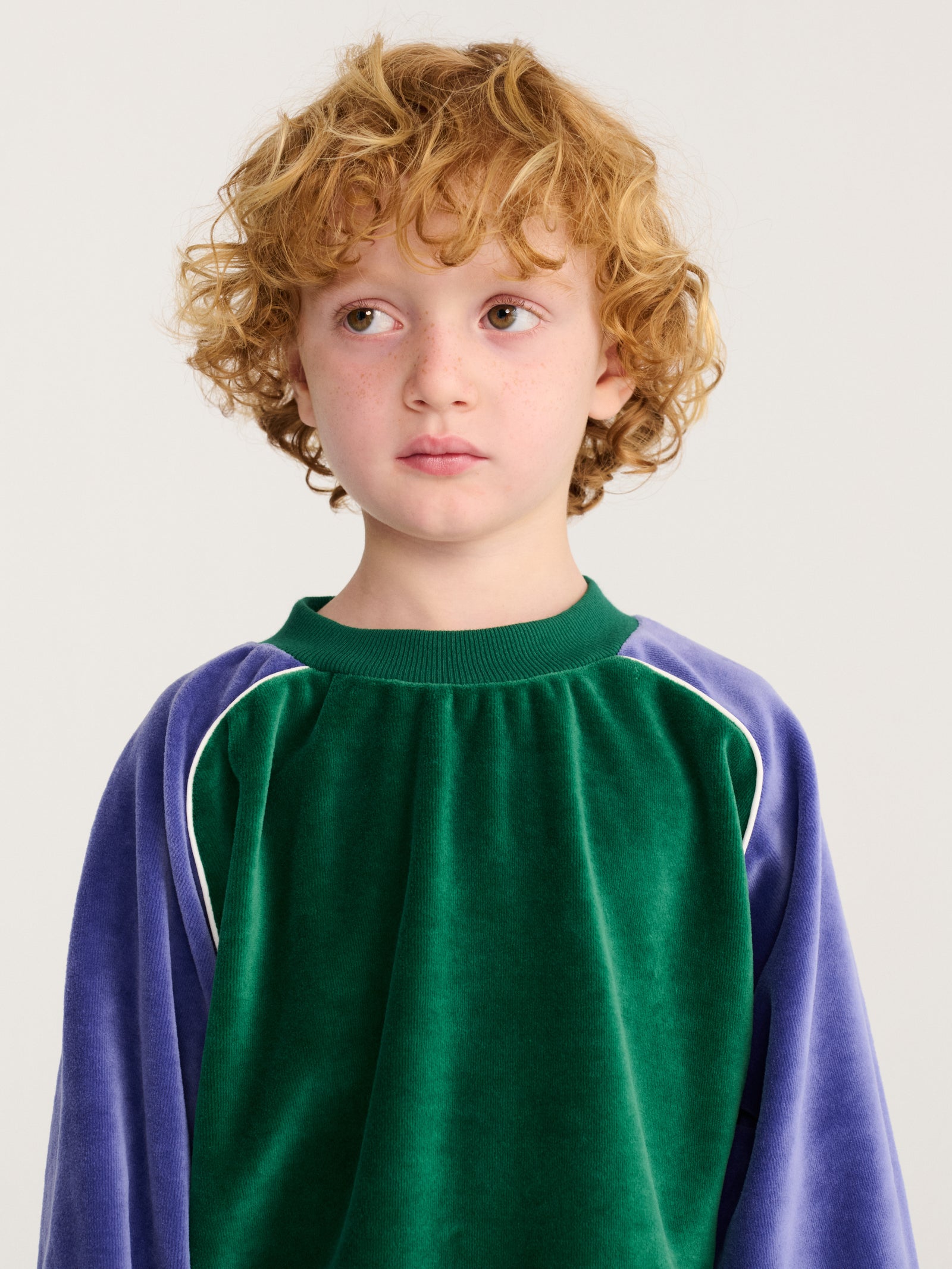 Color Block Terry Cloth Sweatshirt