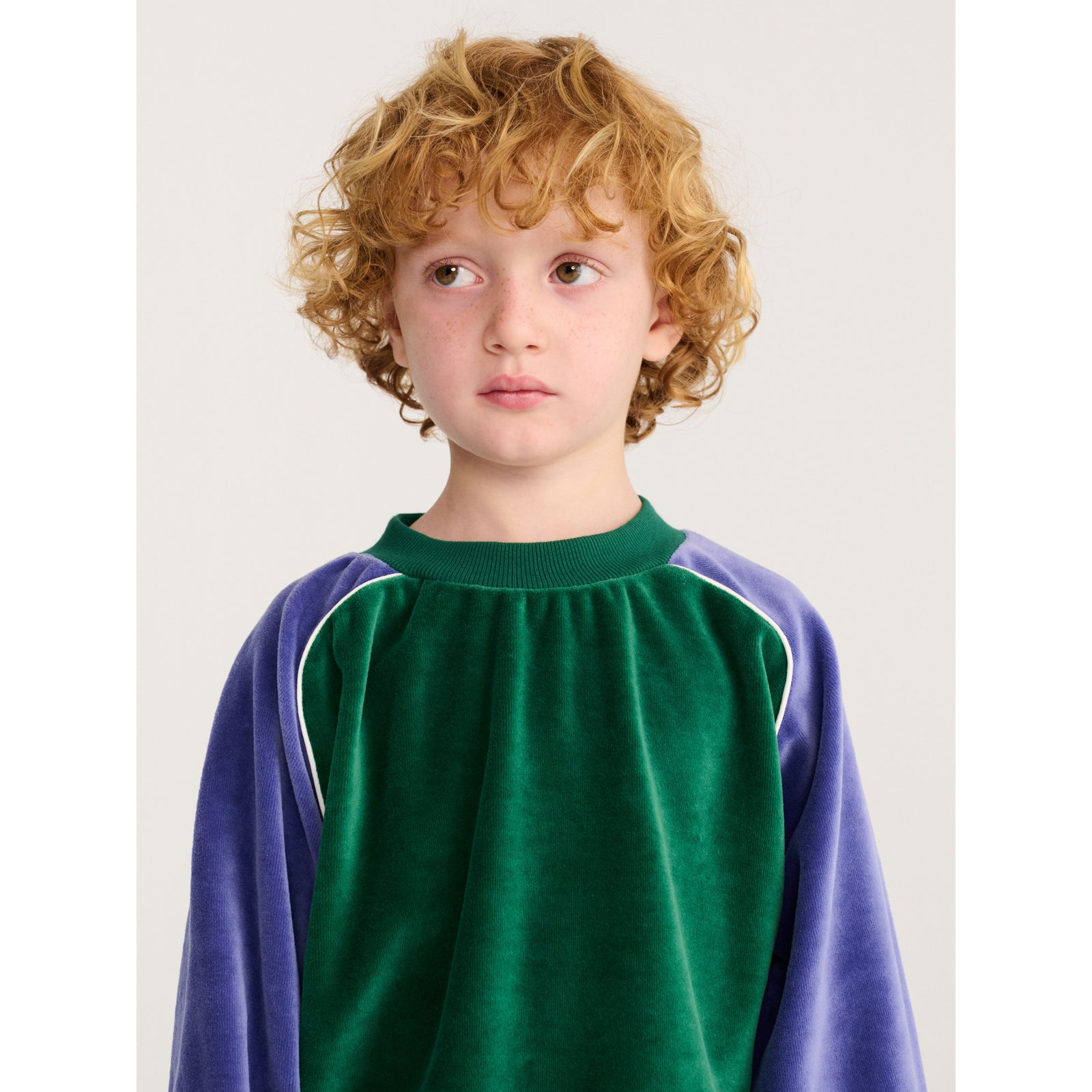 Color Block Terry Cloth Sweatshirt