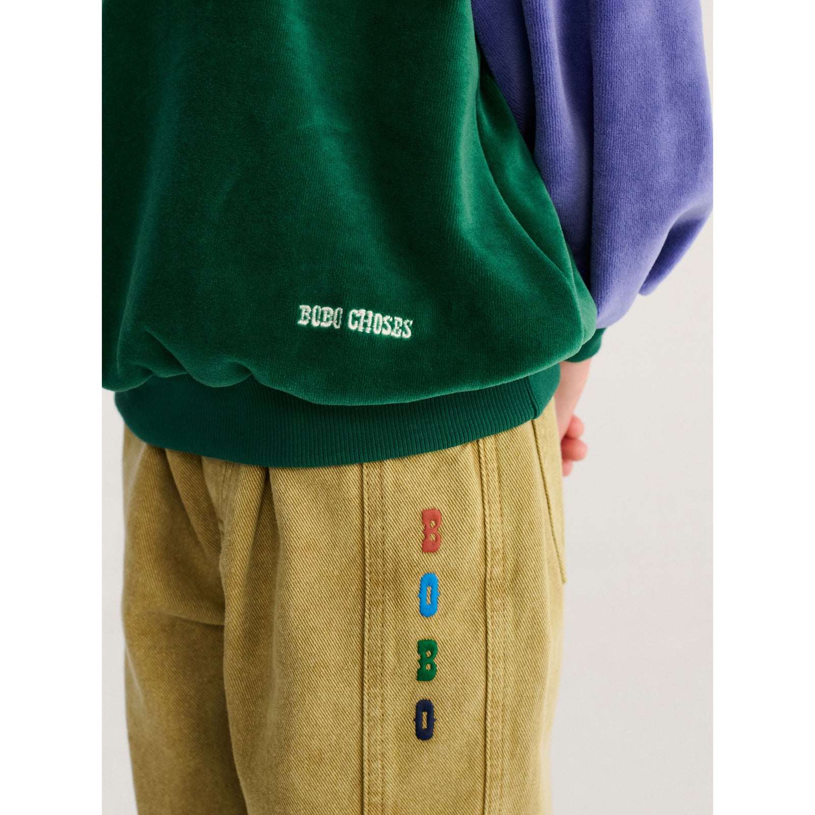 Color Block Terry Cloth Sweatshirt