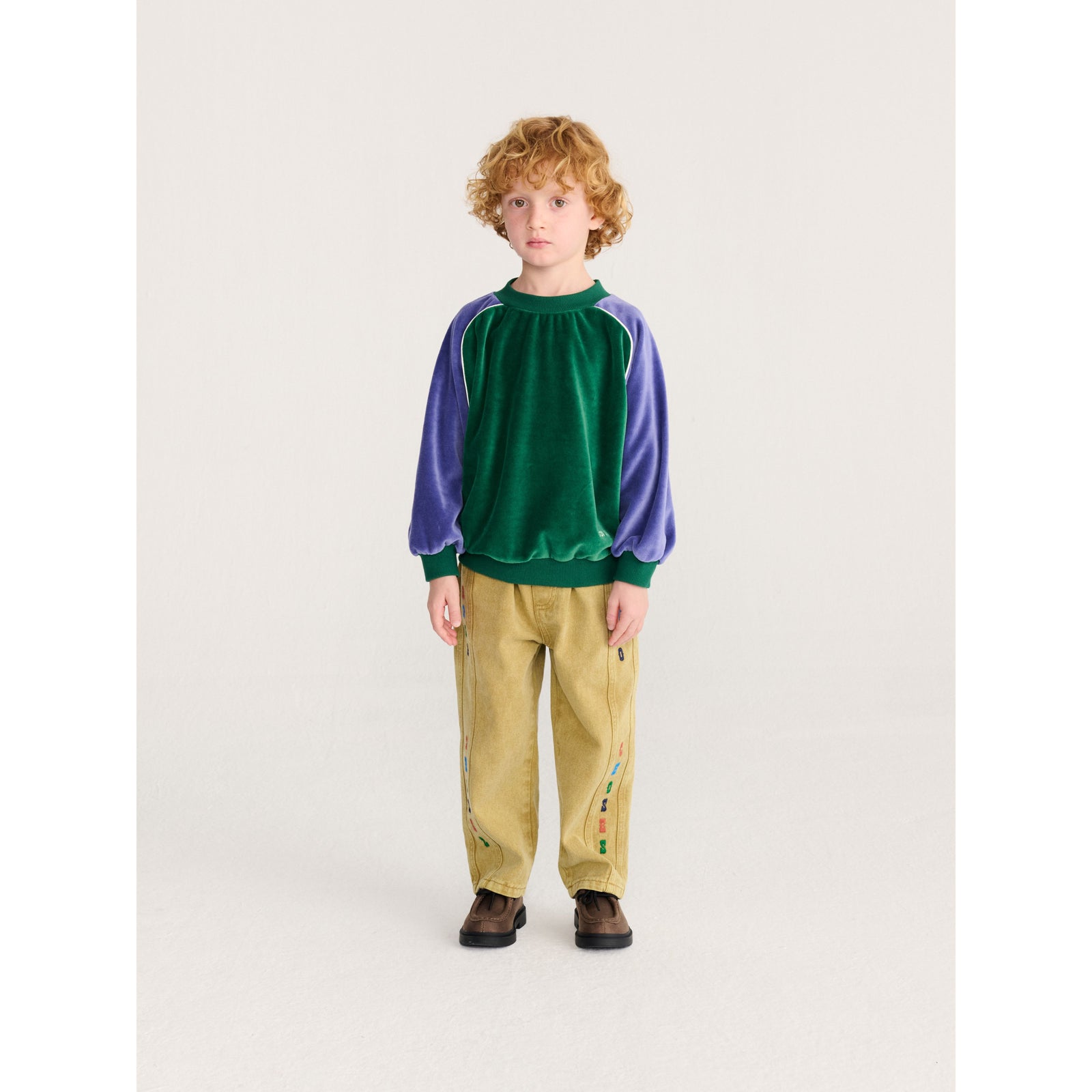 Color Block Terry Cloth Sweatshirt