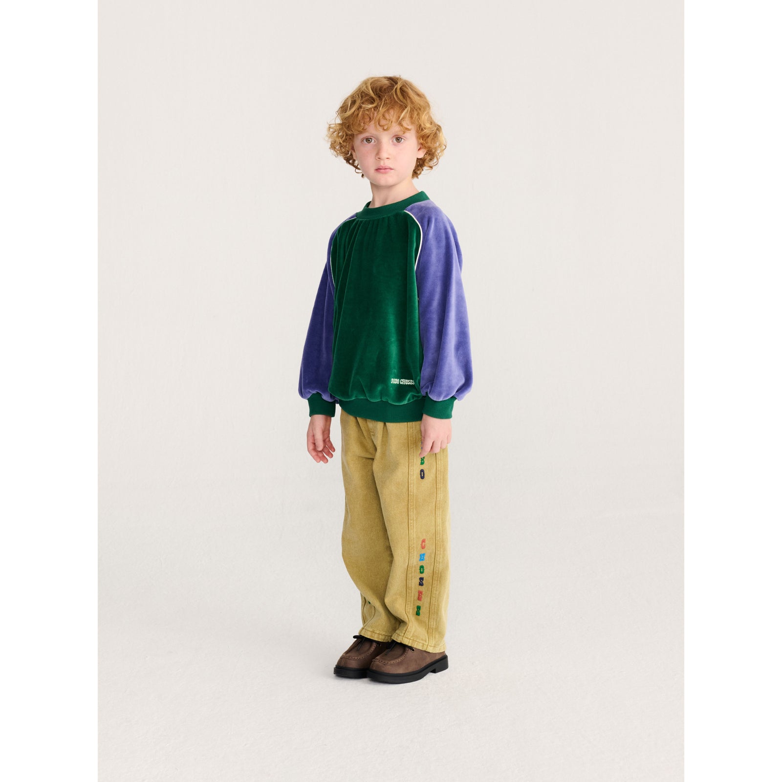 Color Block Terry Cloth Sweatshirt