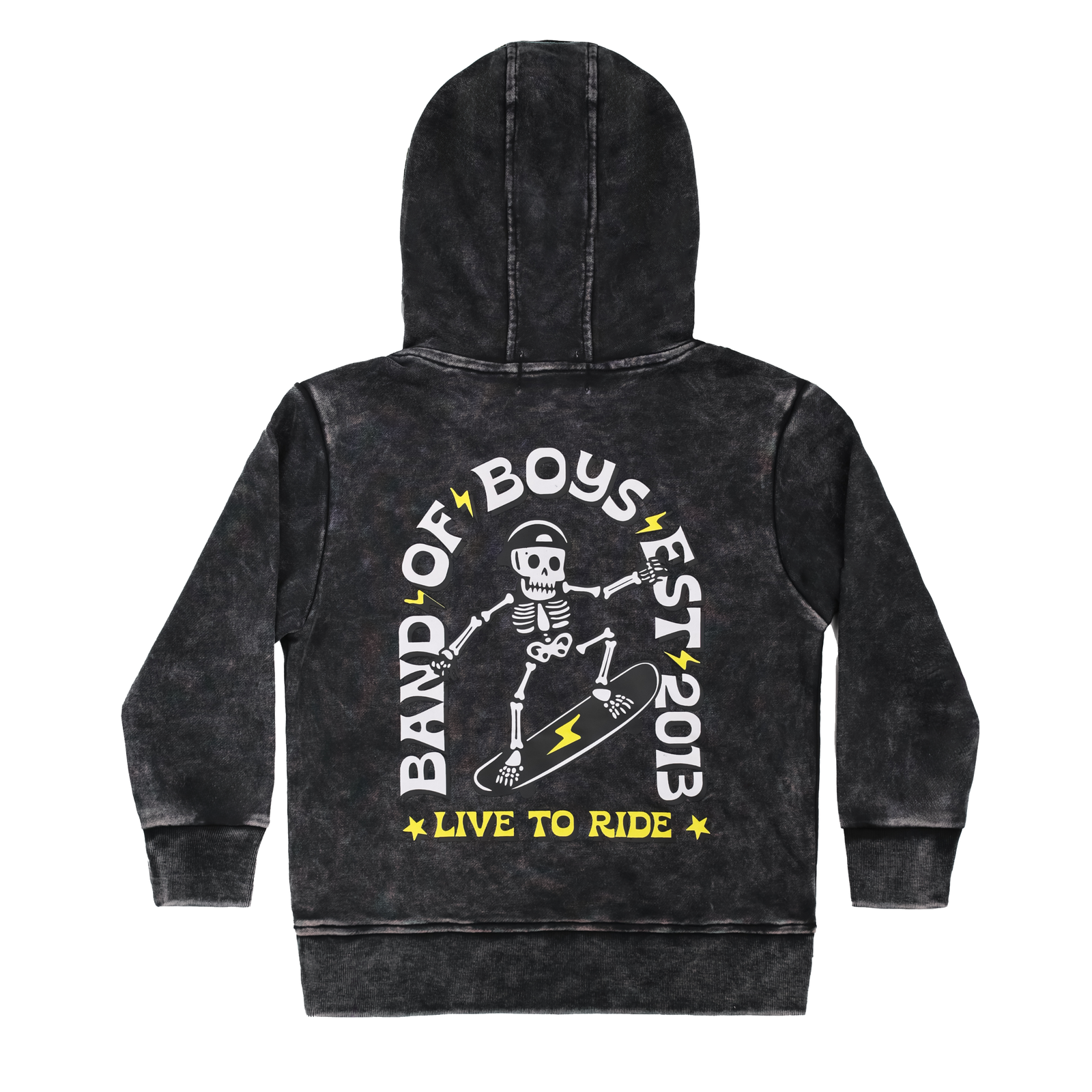 Black Wash Bones Skate Hood