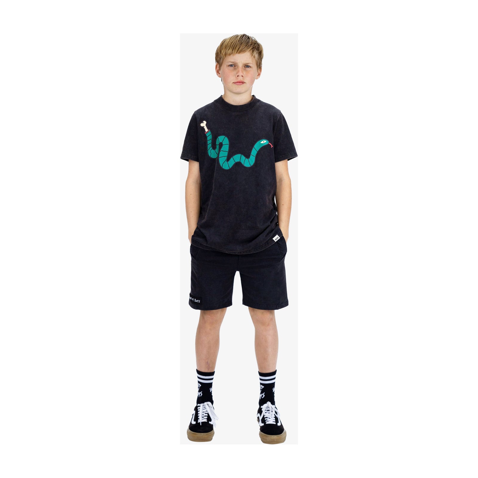 Black Bones Snake Tee