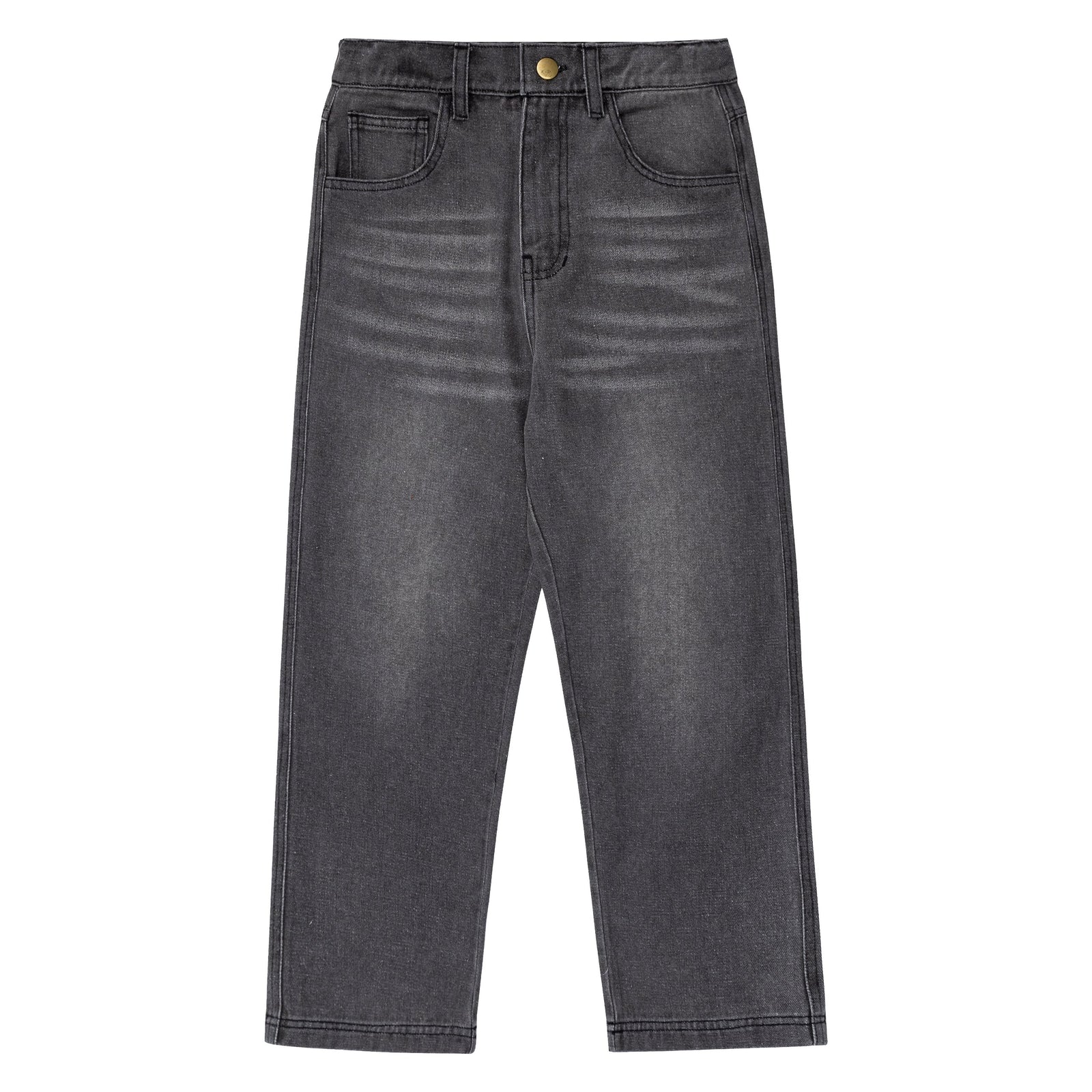 Black Wash Relaxed Jeans