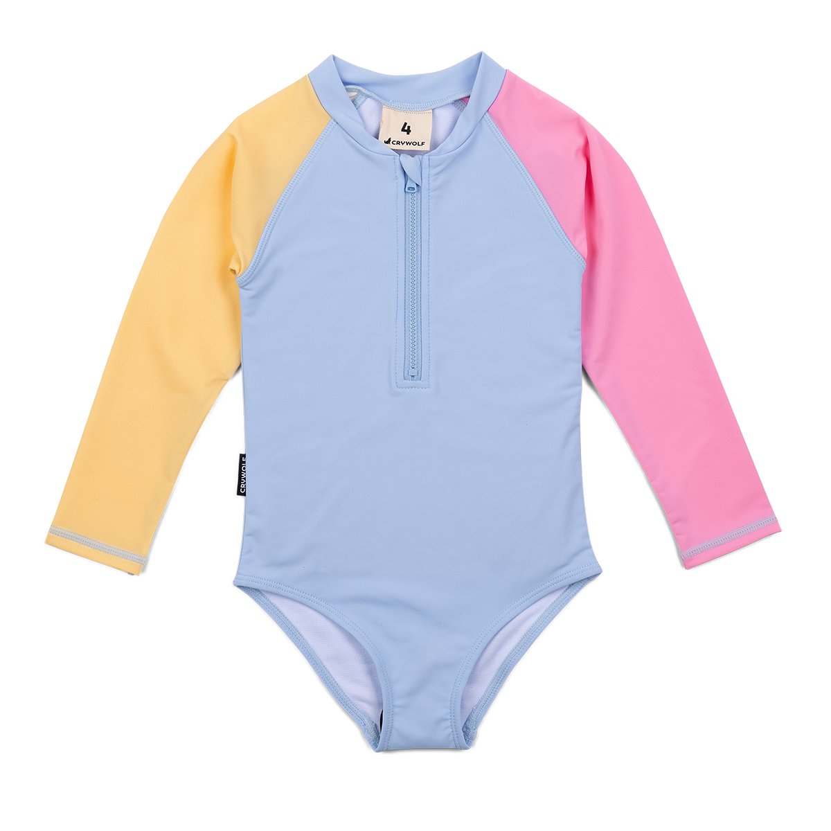 Long Sleeve Swimsuit Pop Colourblock