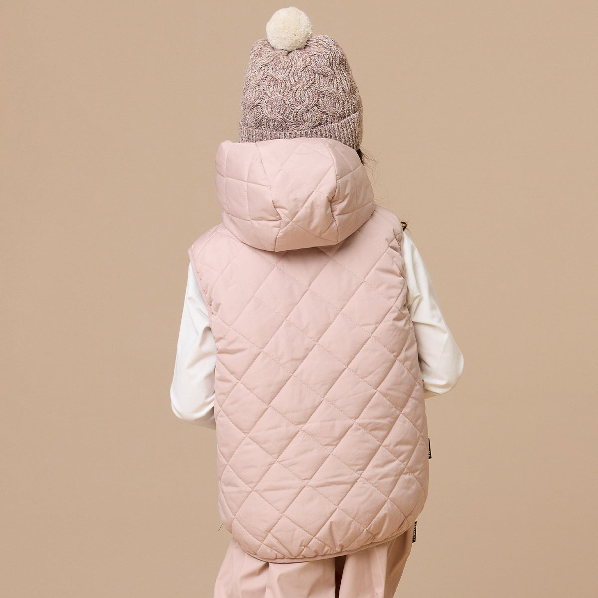 Reversible Yeti Vest Blush/Camel