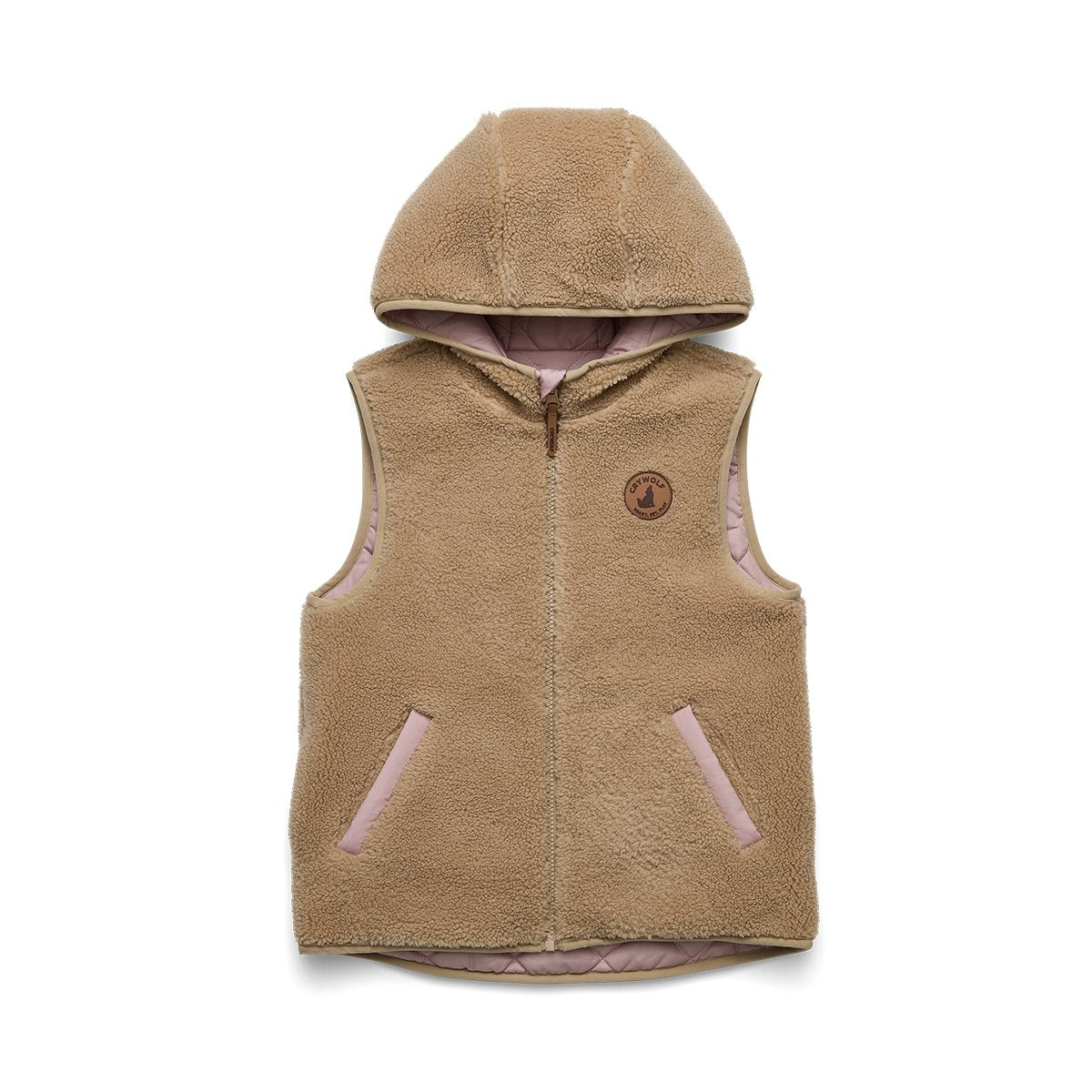 Reversible Yeti Vest Blush/Camel