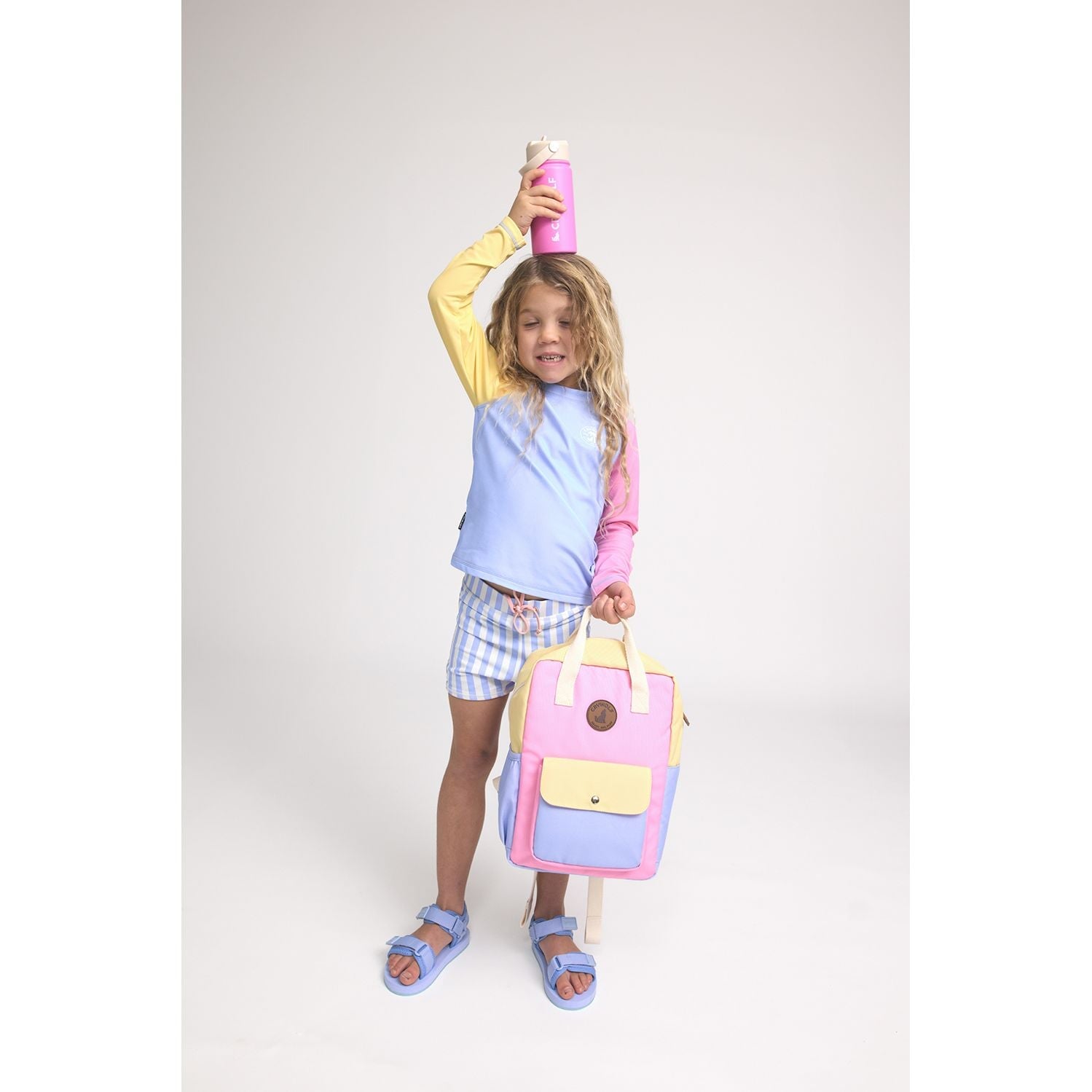 Long Sleeve Rash Vest Pop Colourblock