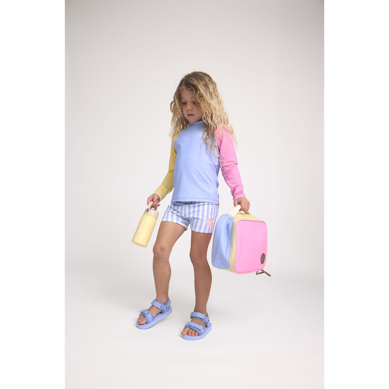 Long Sleeve Rash Vest Pop Colourblock
