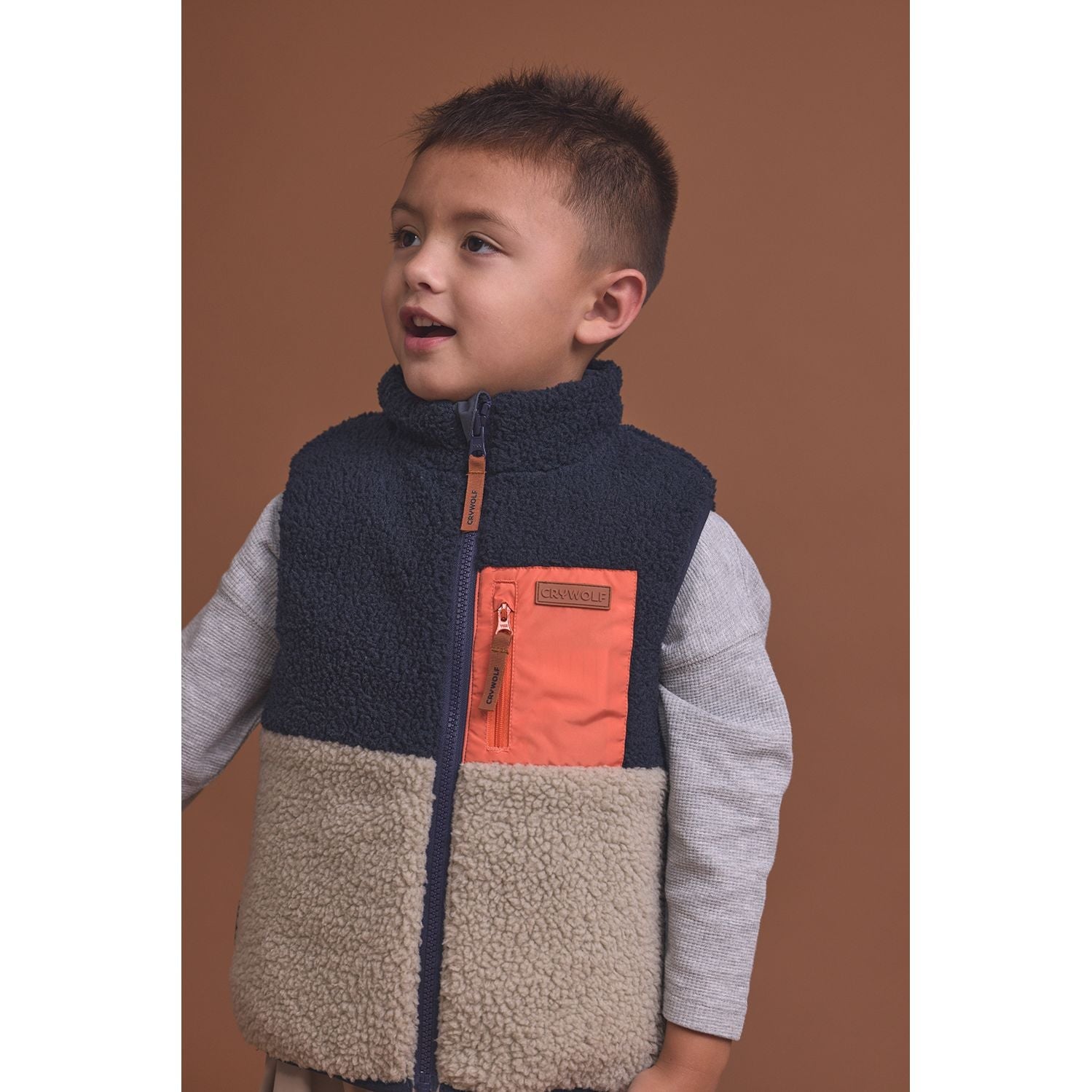Reversible Yeti Vest - Ash Colourblock