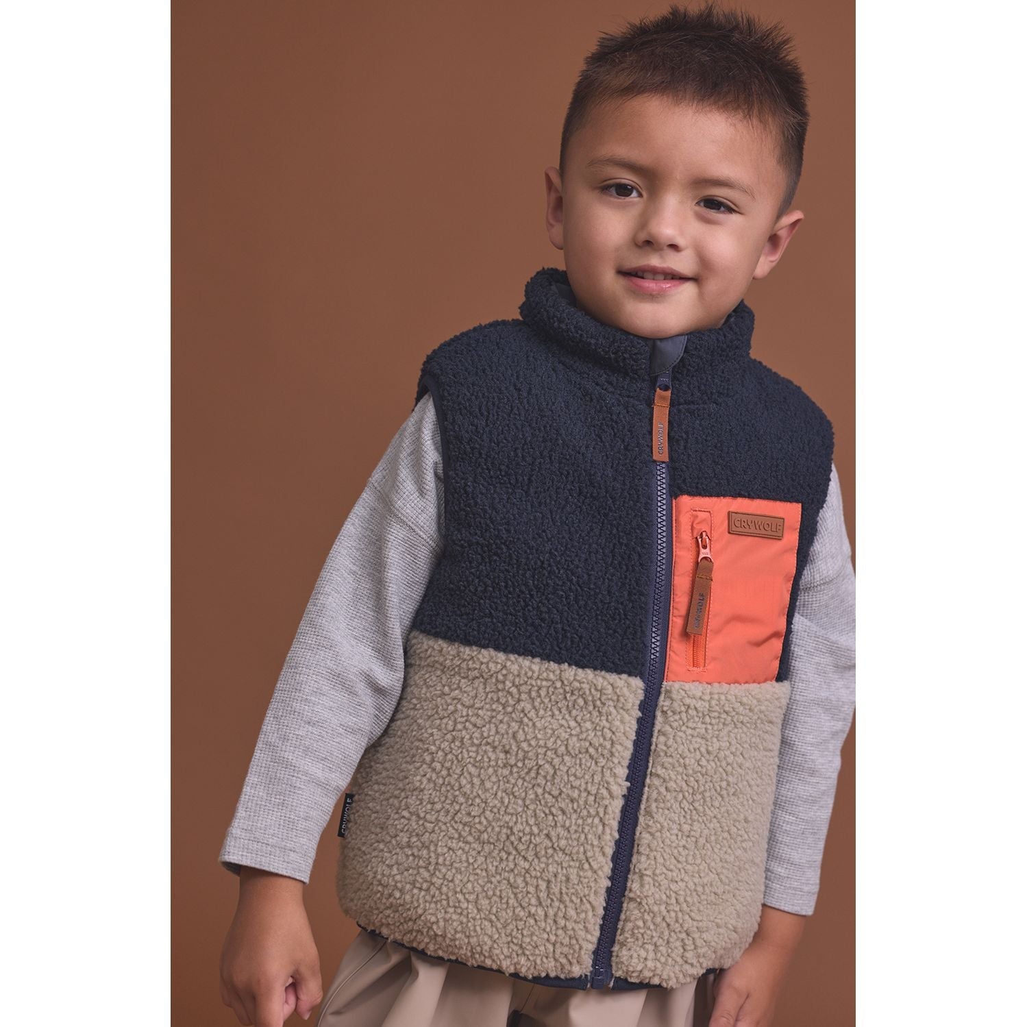 Reversible Yeti Vest - Ash Colourblock
