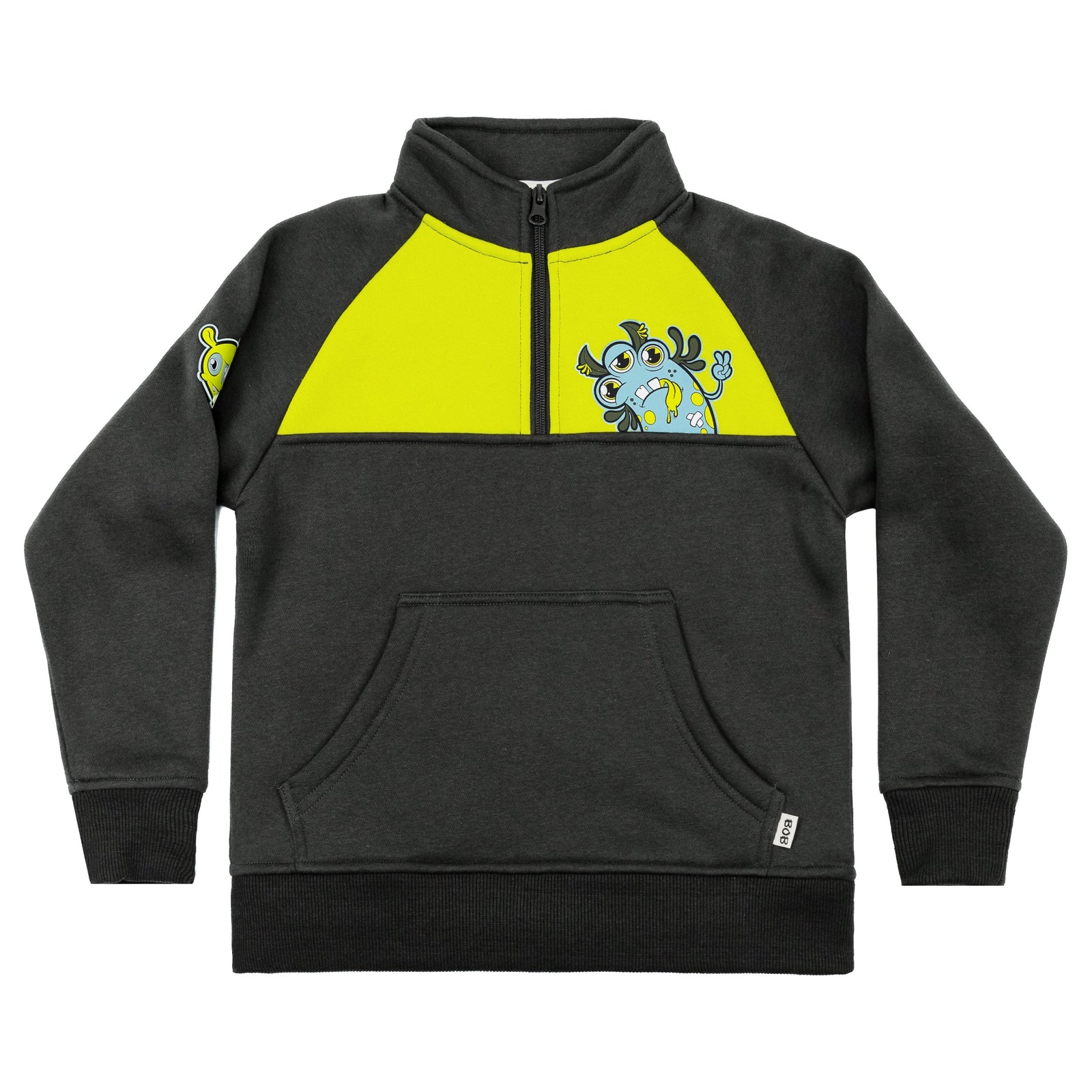 Charcoal Monster Quarter-Zip Crew