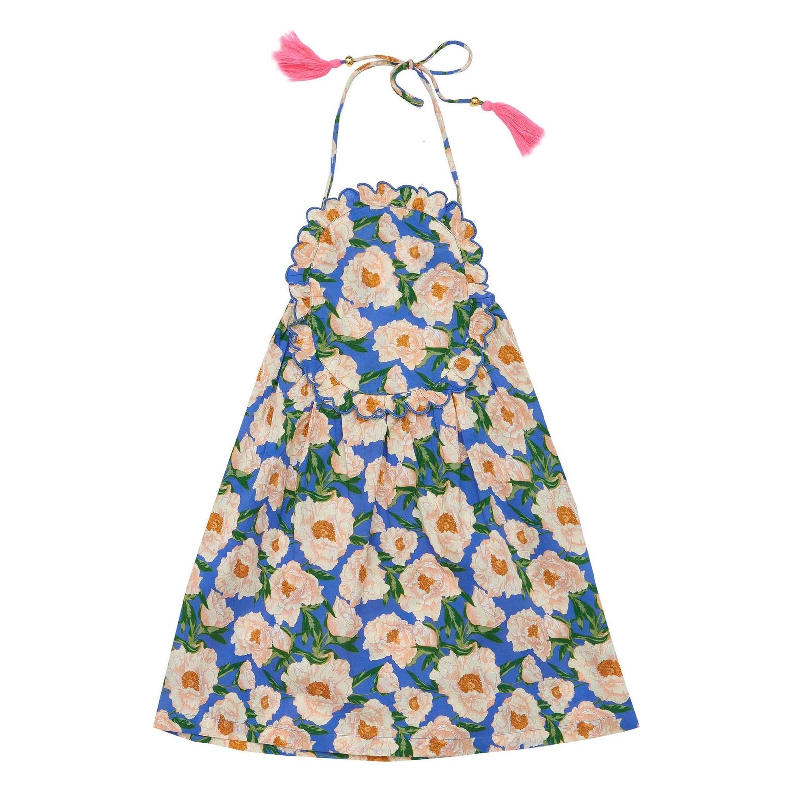 Evie Dress-Soiree Bouquet Bondi Blue