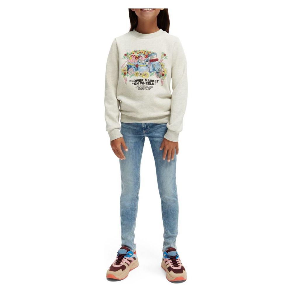 Regular Fit Organic Artwork Sweatshirt - Ecru Melange