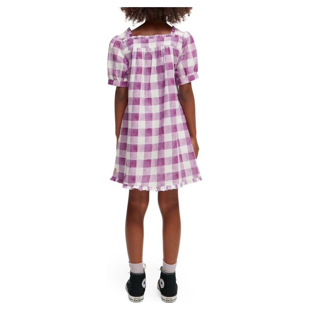 Printed Check Linen Blend Dresss