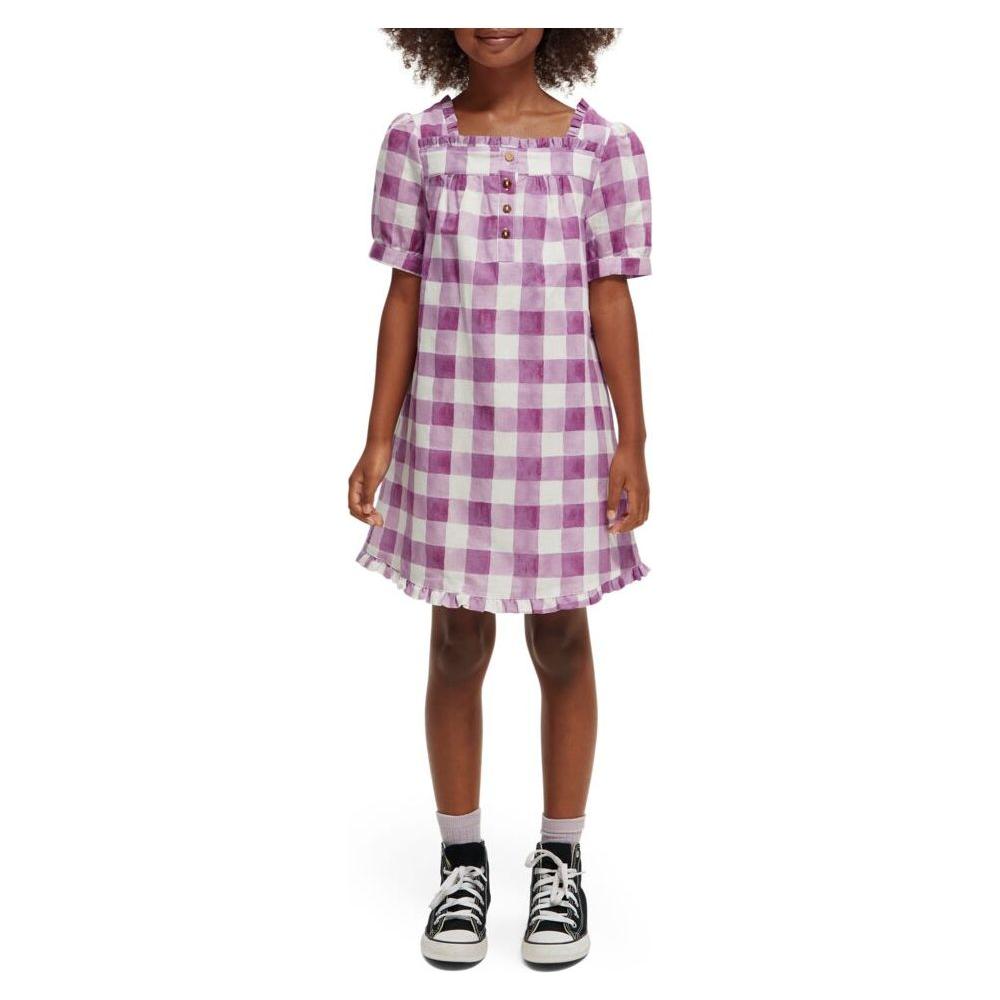 Printed Check Linen Blend Dresss