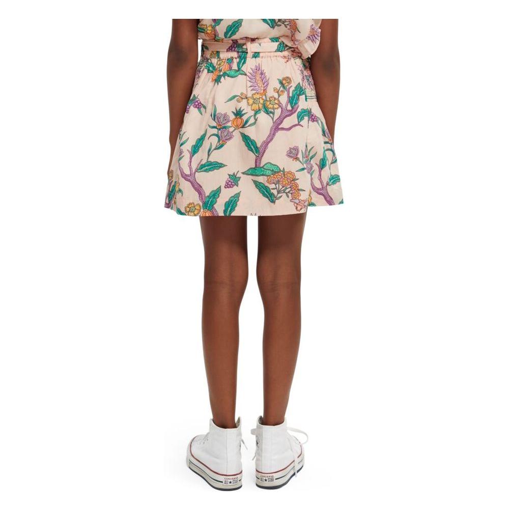 All-Over Printed Smock Detail Skirt