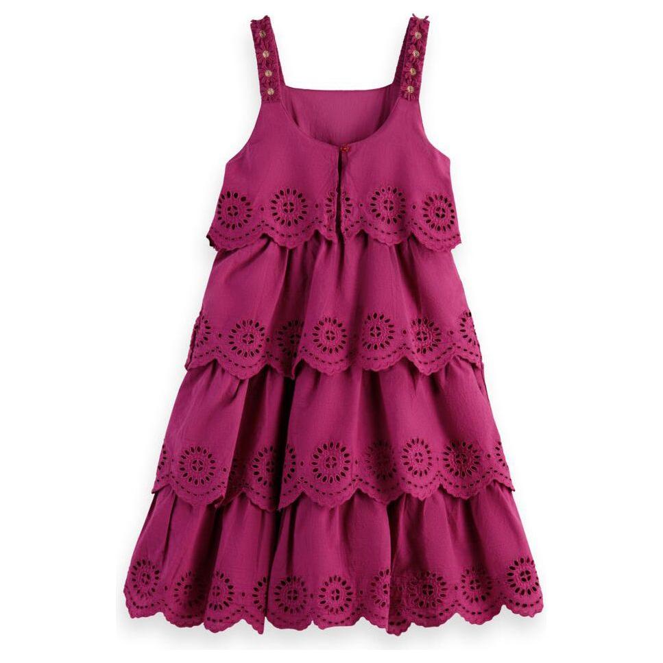 Layered Broderie Anglaise Midi Dress