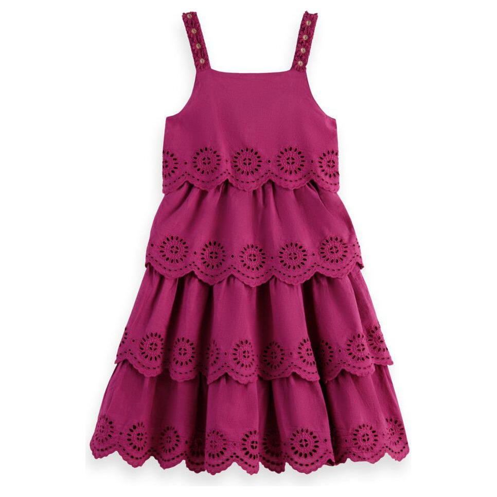 Layered Broderie Anglaise Midi Dress